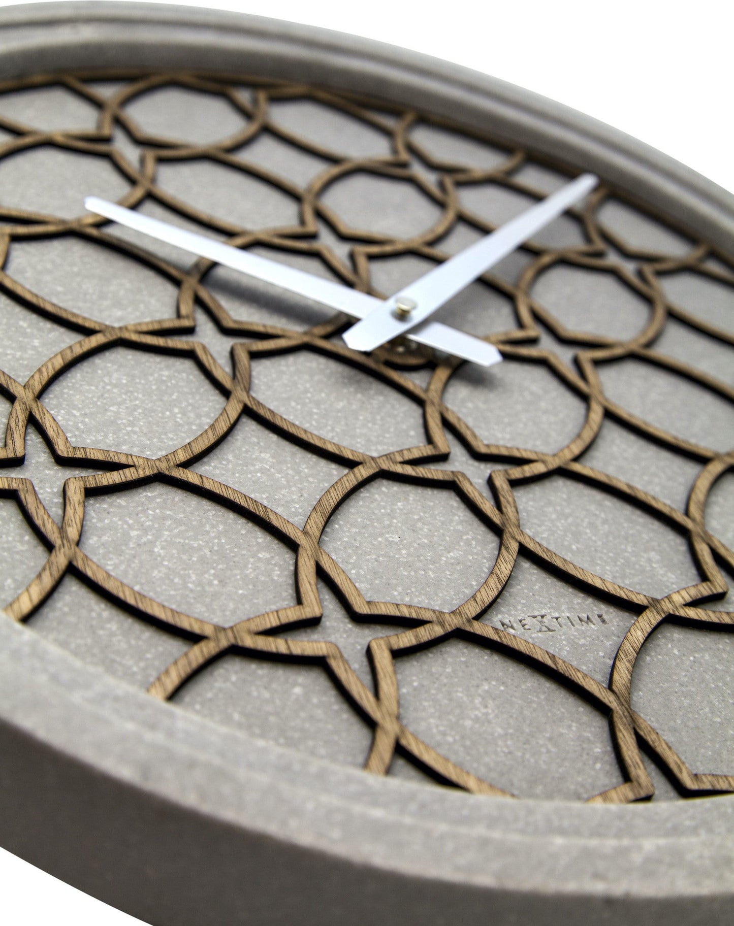 Wall Clock - 39.5 cm - Polyresin/Wood - 'Concreto love'