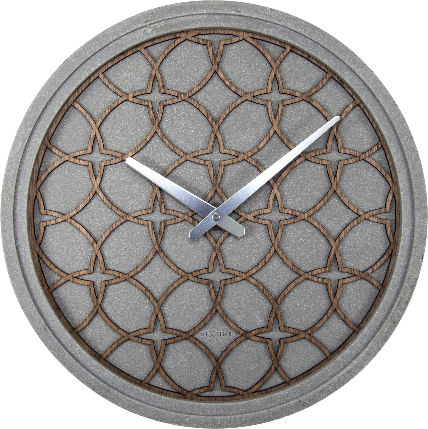 Wall Clock - 39.5 cm - Polyresin/Wood - 'Concreto love'