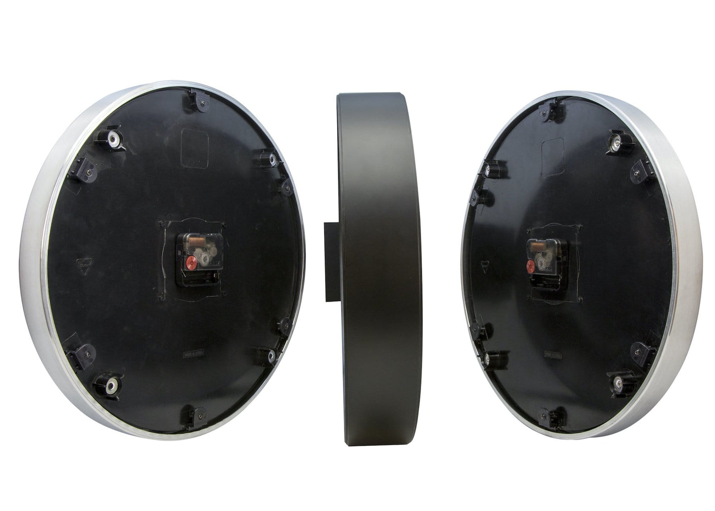 Wall clock - 36 cm - Aluminum/Glass - 'Station Double'