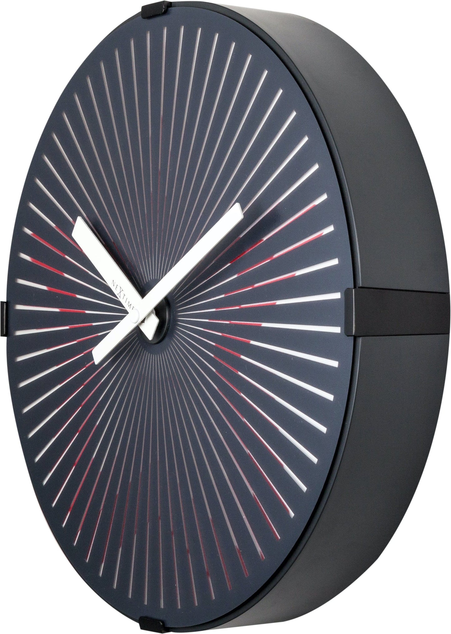 Wall clock- 30 cm - Plastic - Motion clock- 'Motion Star - Red'