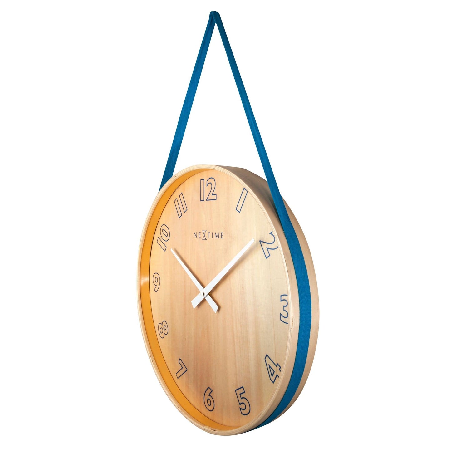 Wall clock- 40 cm - Wood/Fabric - 'Loop Big'