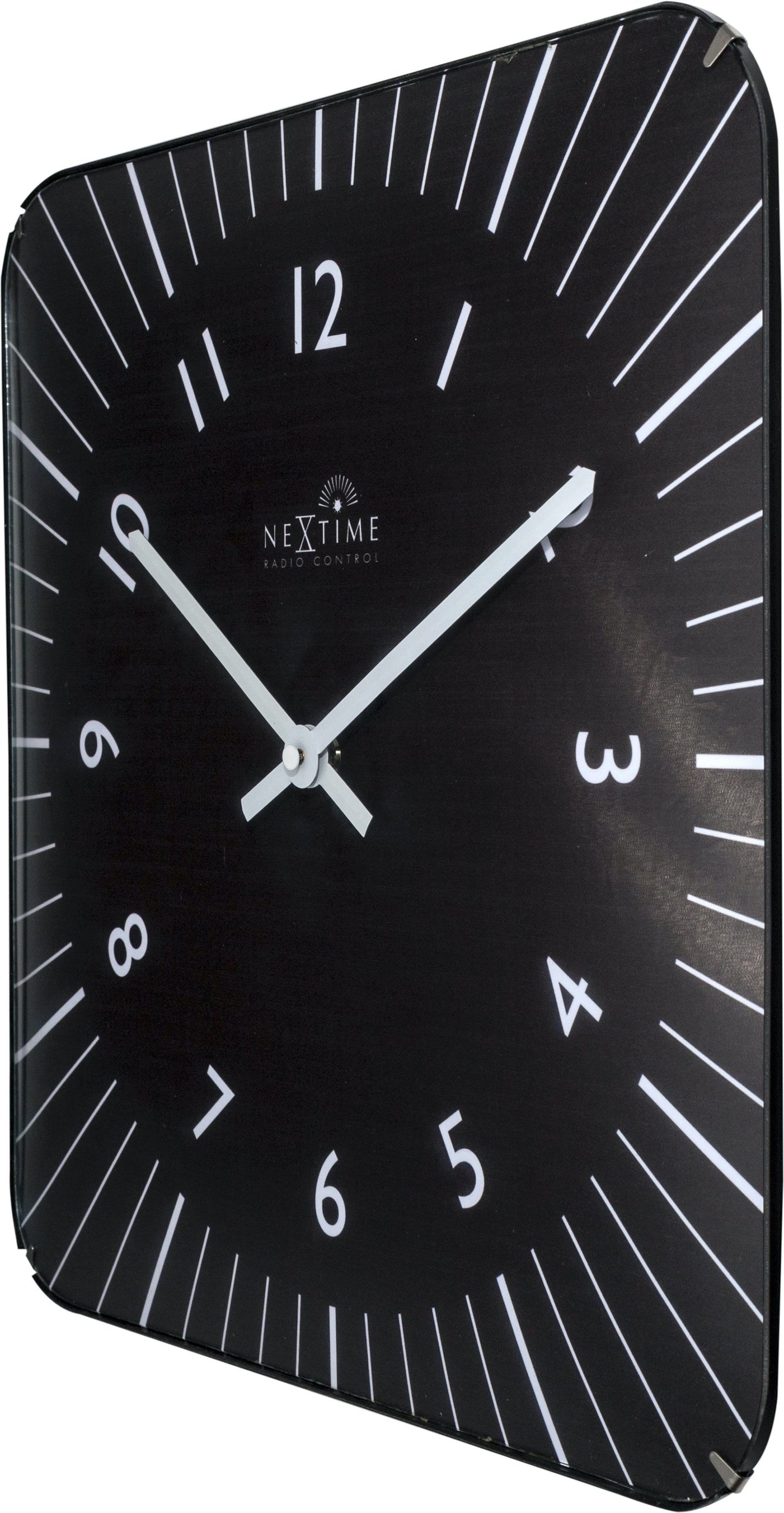Wall clock- 35 cm - Glass - Atomic Clock- 'Alex RC'