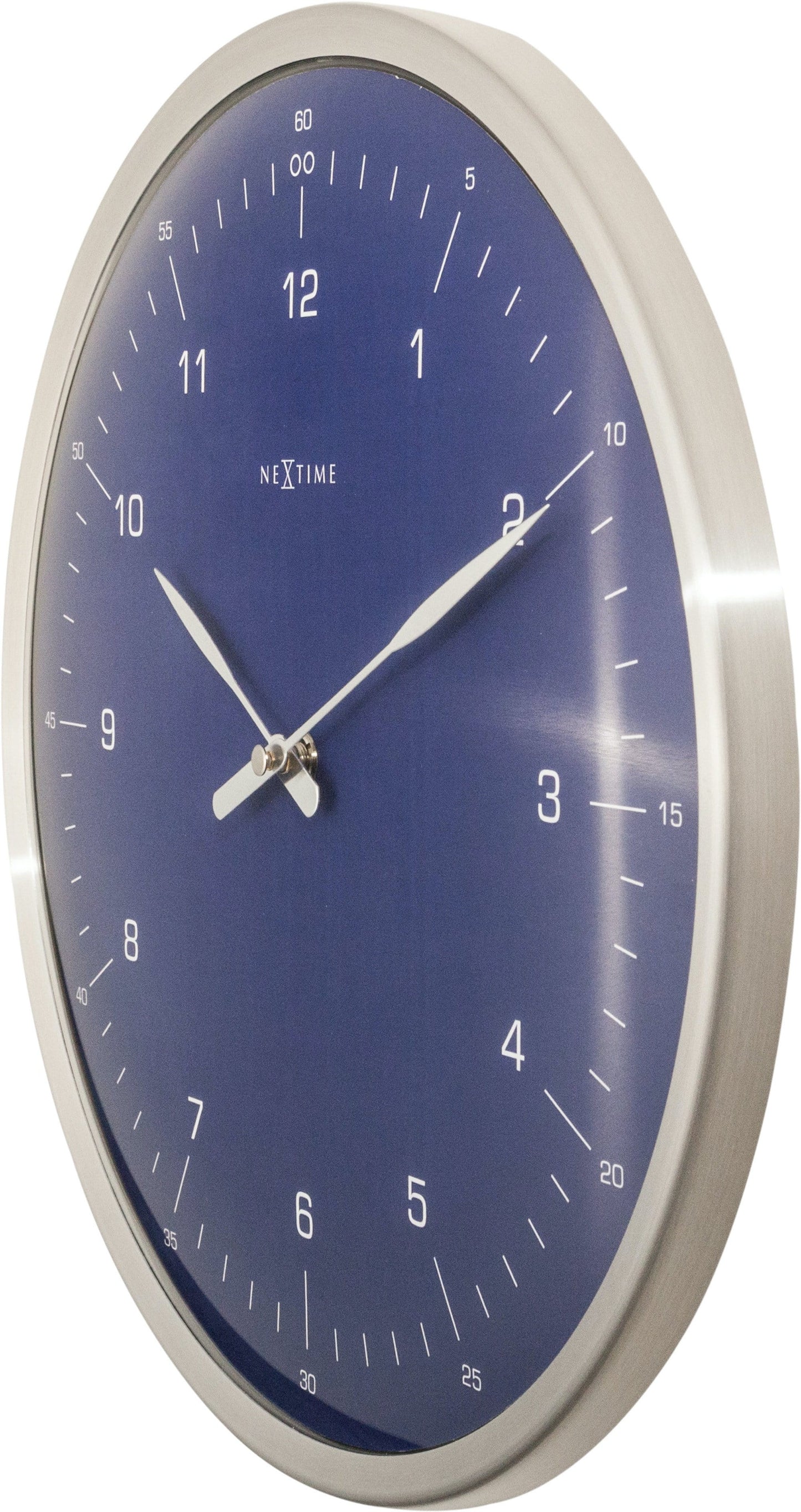 Wall clock- 33 cm - Metal - Dome Shaped Glass- '60 Minutes'