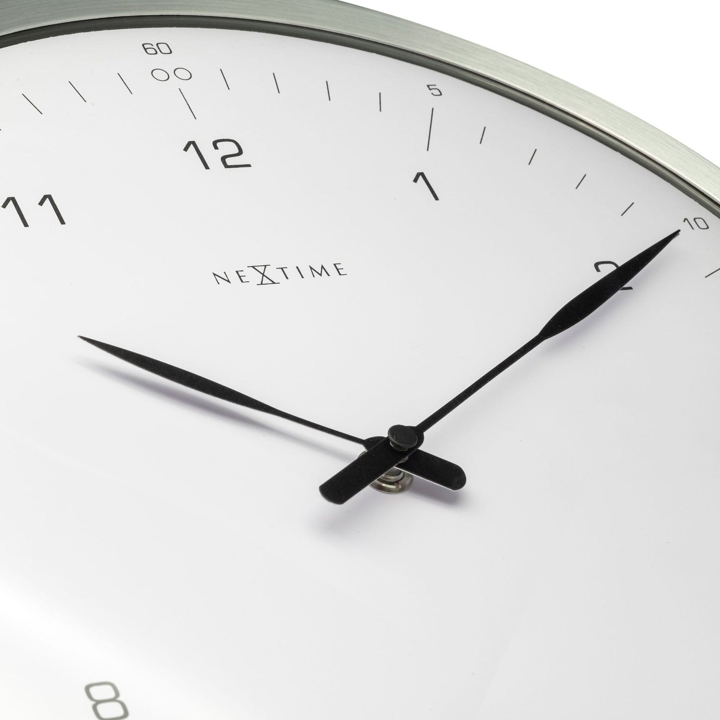 Wall clock- 33 cm - Metal - Dome Shaped Glass- '60 Minutes'