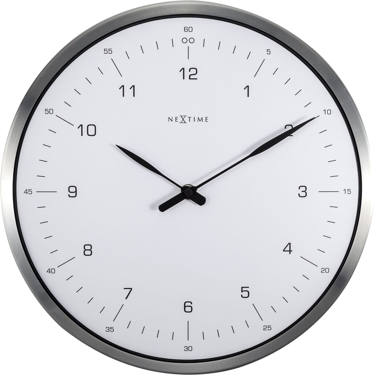 Wall clock- 33 cm - Metal - Dome Shaped Glass- '60 Minutes'