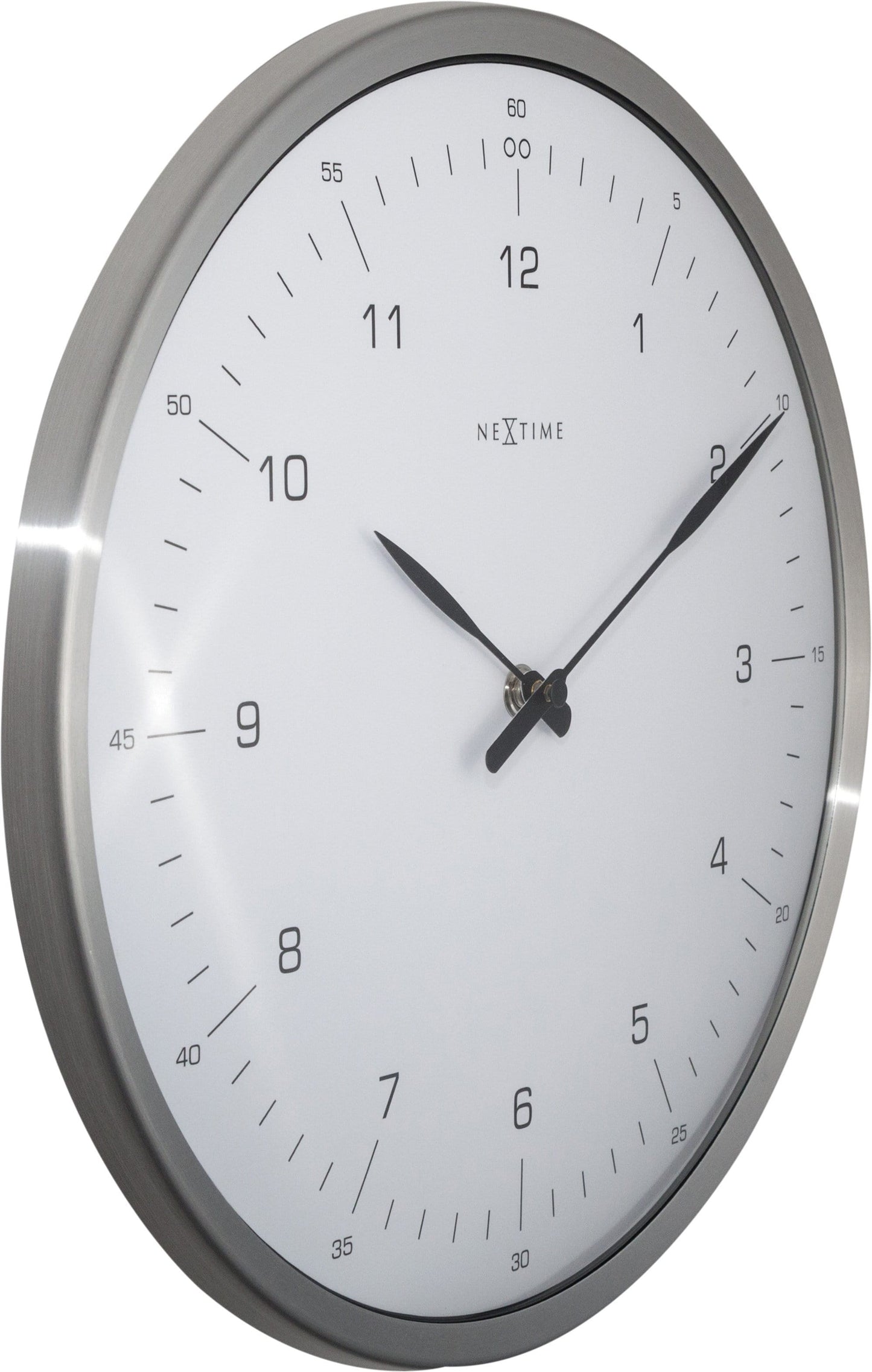 Wall clock- 33 cm - Metal - Dome Shaped Glass- '60 Minutes'