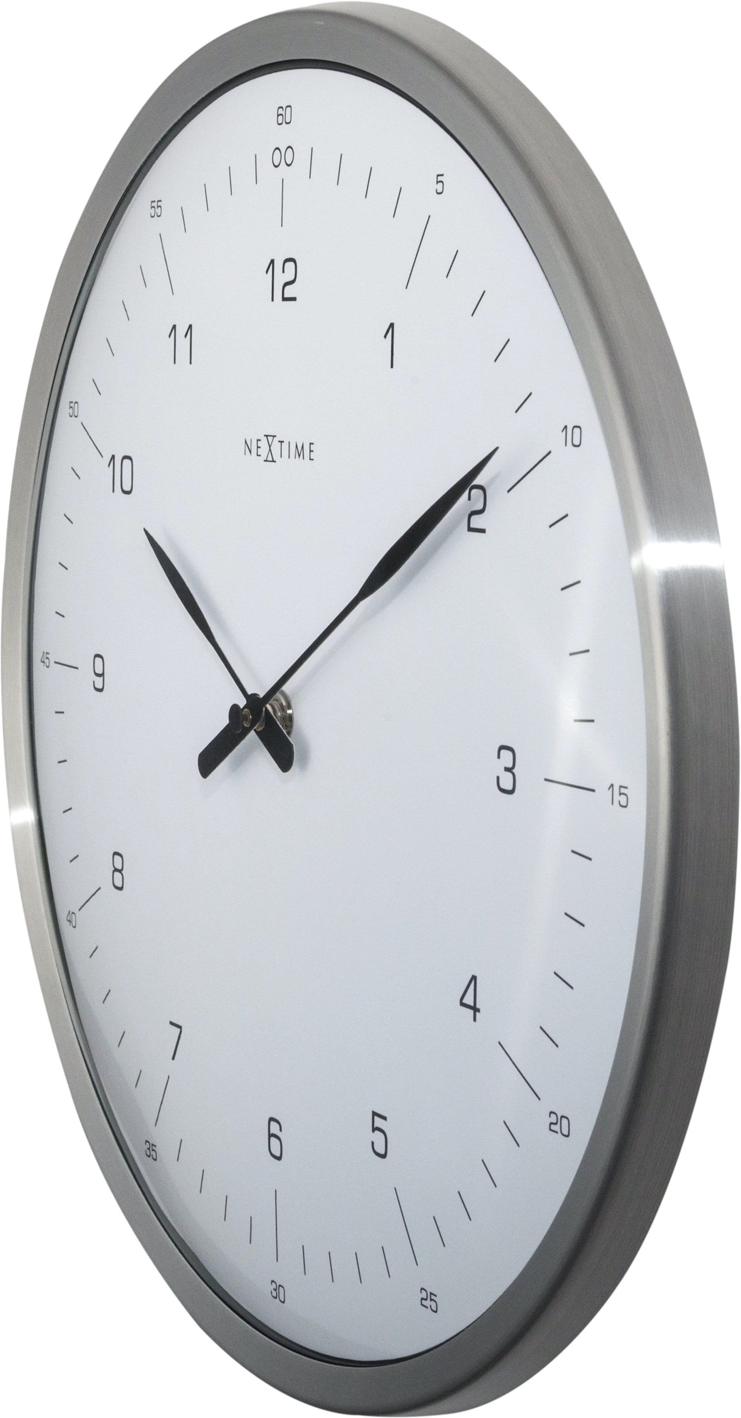 Wall clock- 33 cm - Metal - Dome Shaped Glass- '60 Minutes'