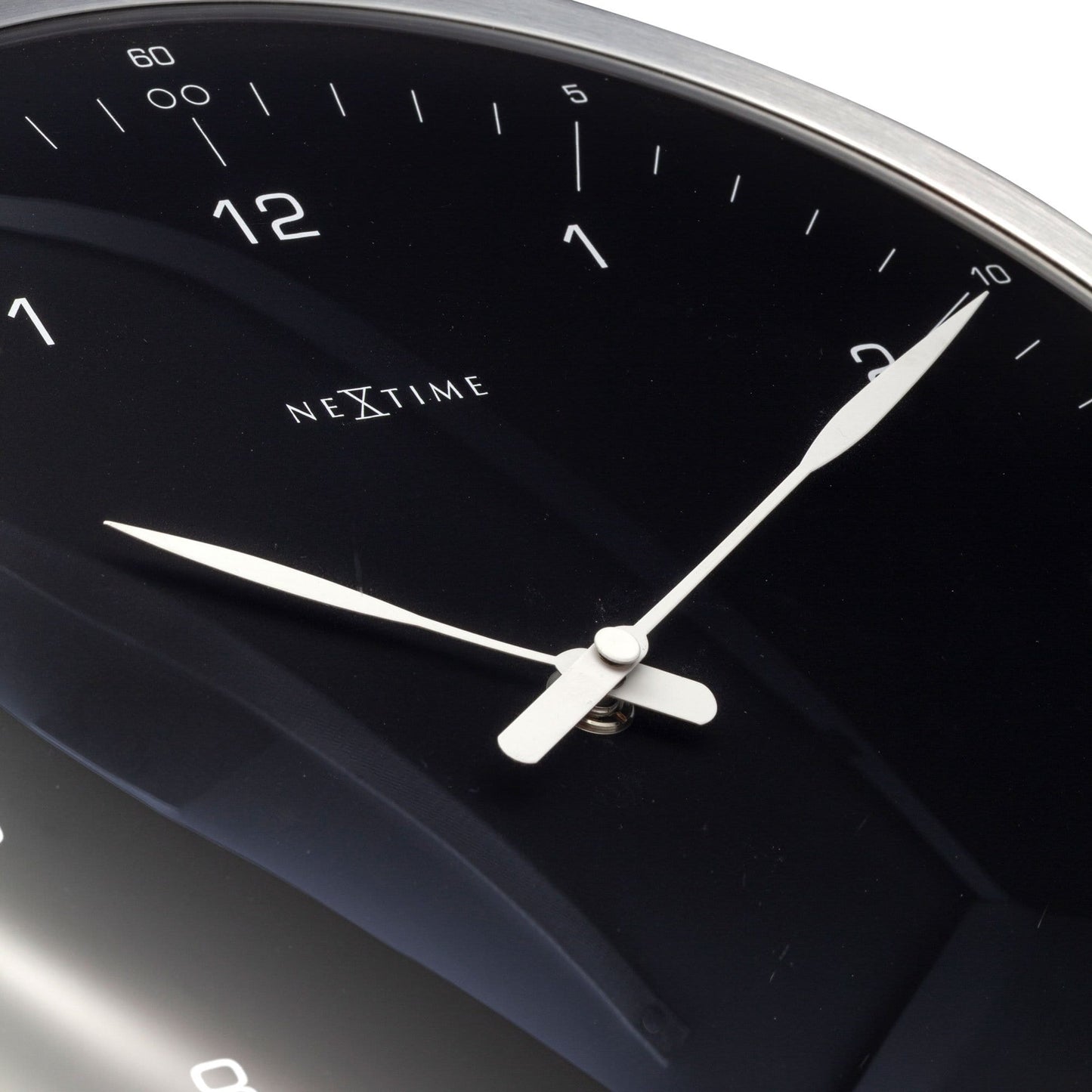 Wall clock- 33 cm - Metal - Dome Shaped Glass- '60 Minutes'