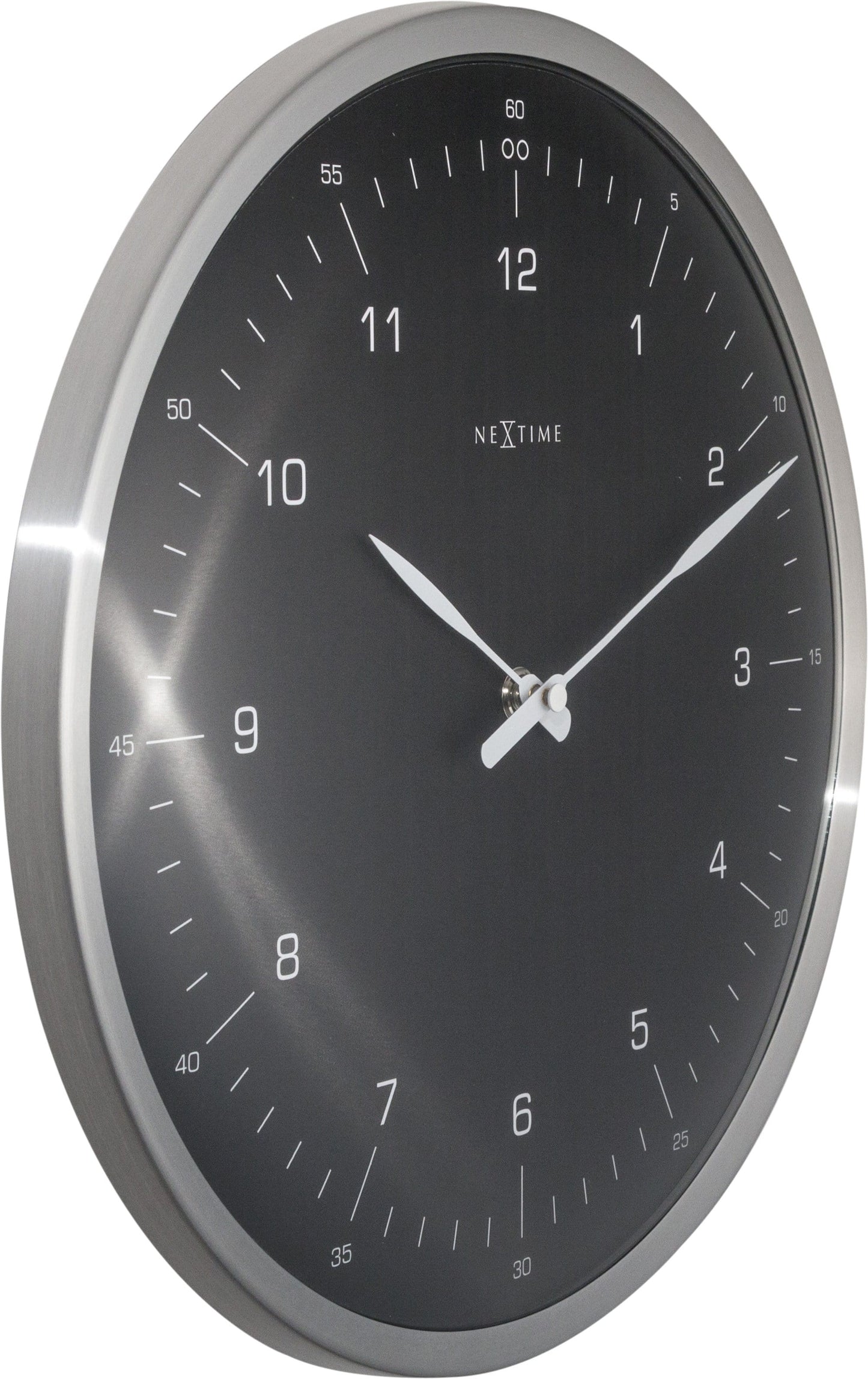 Wall clock- 33 cm - Metal - Dome Shaped Glass- '60 Minutes'