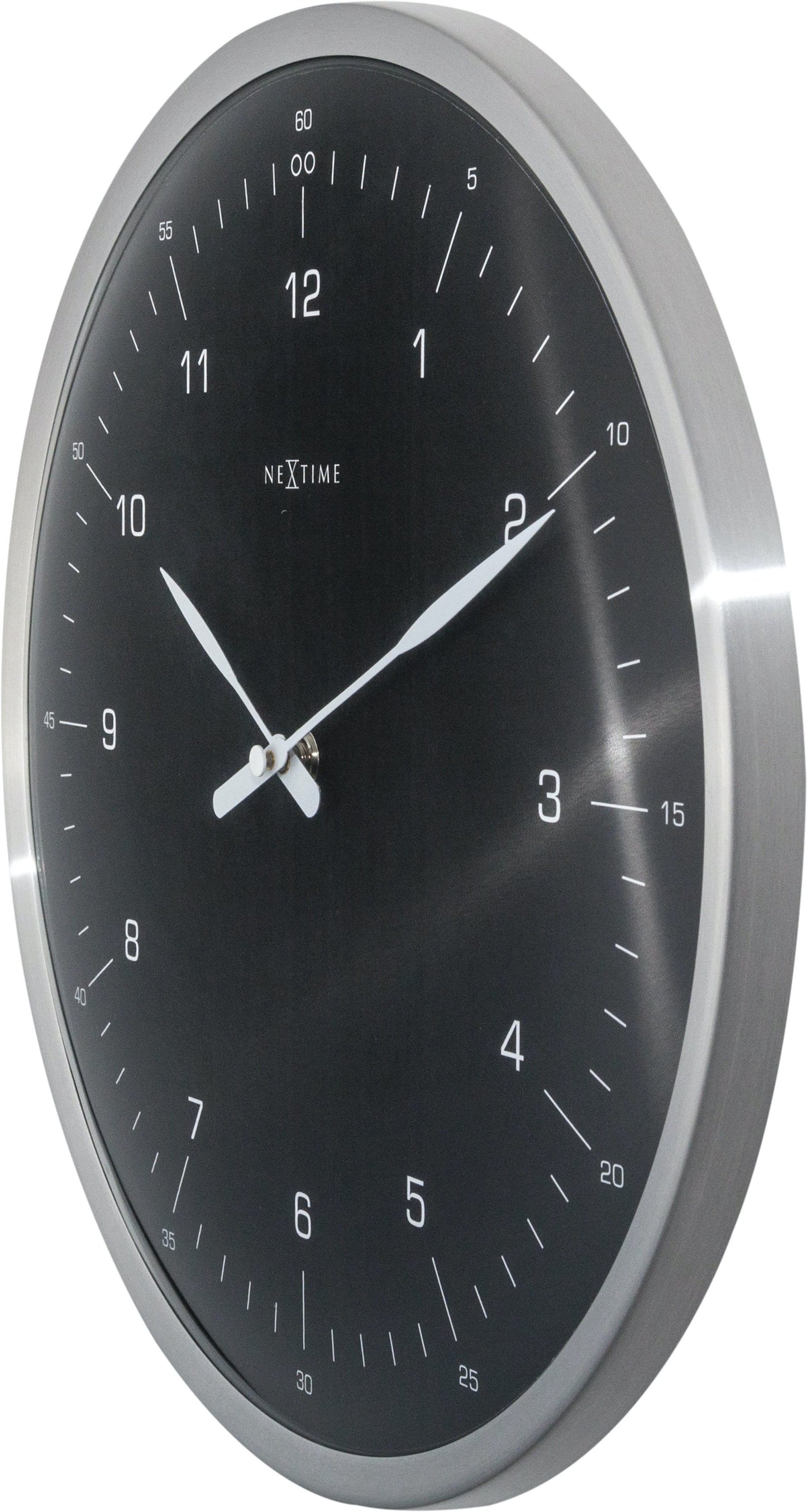 Wall clock- 33 cm - Metal - Dome Shaped Glass- '60 Minutes'