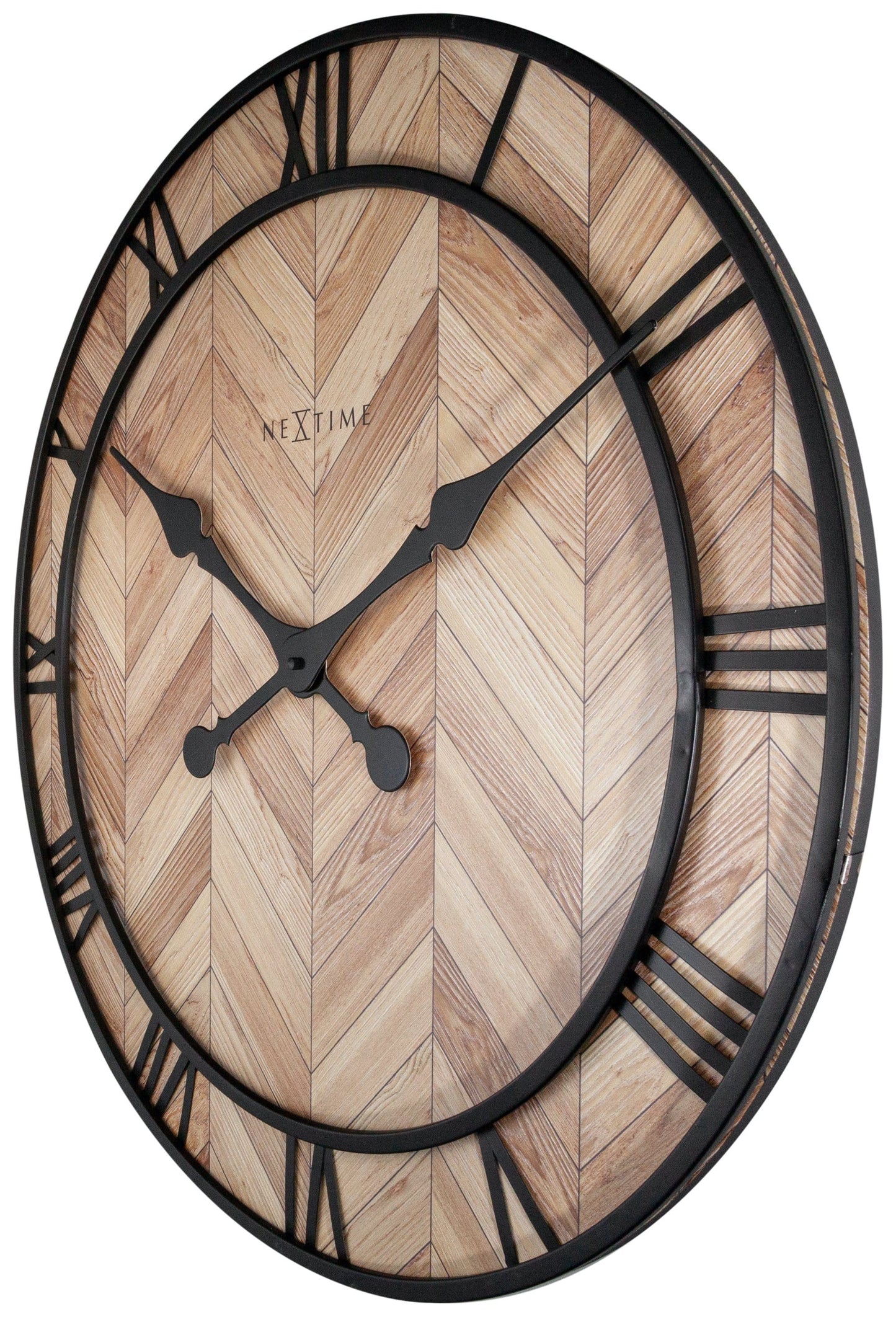 Wall clock - 58cm - Wood/Metal - 'Roman Vintage'