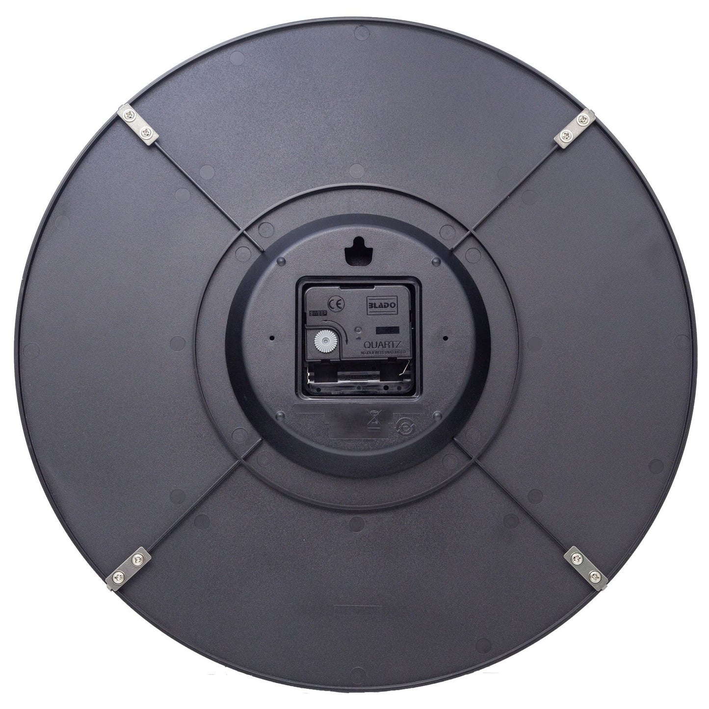 Wall clock - 35 cm - Dome Glass - 'Edge Wood Dome'