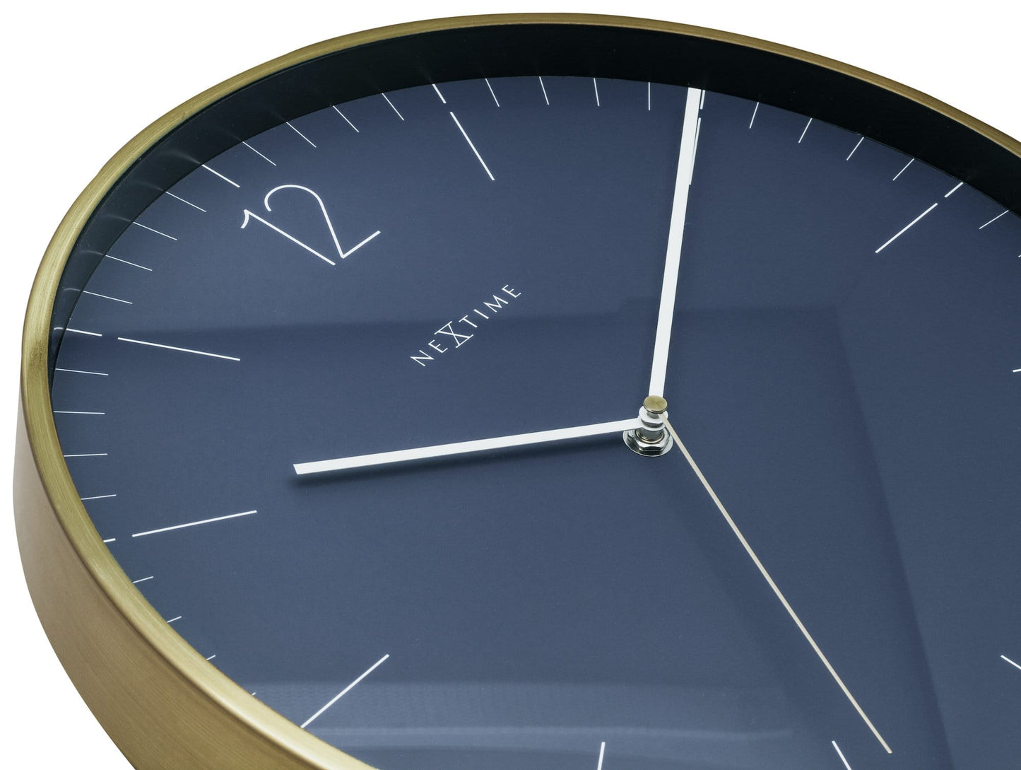 Wall clock - 34 cm - Glass / Metal - Vintage 'Essential Gold'