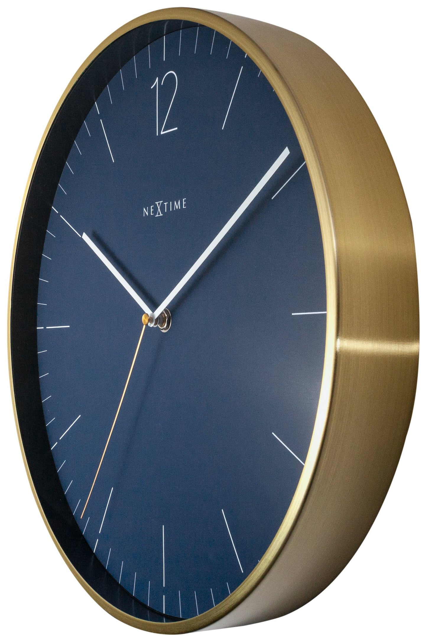 Wall clock - 34 cm - Glass / Metal - Vintage 'Essential Gold'