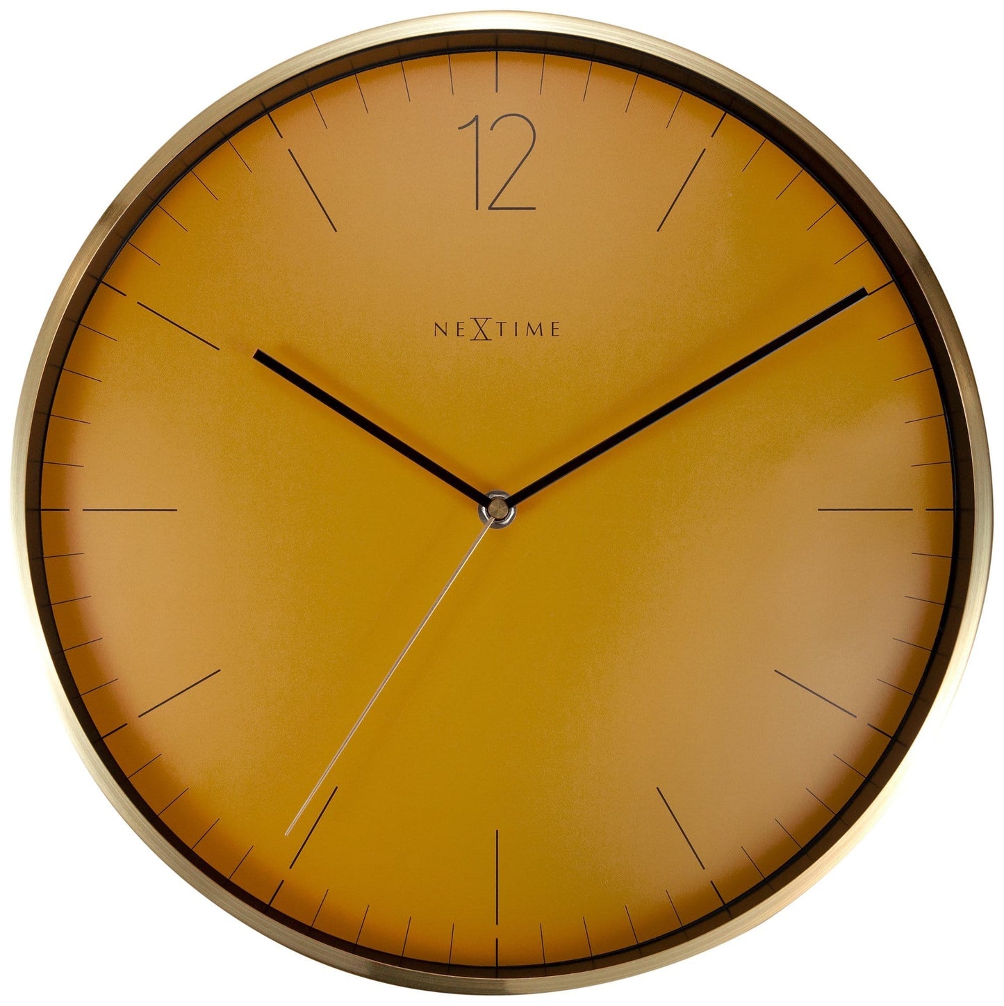 Wall clock - 34 cm - Glass / Metal - Vintage 'Essential Gold'