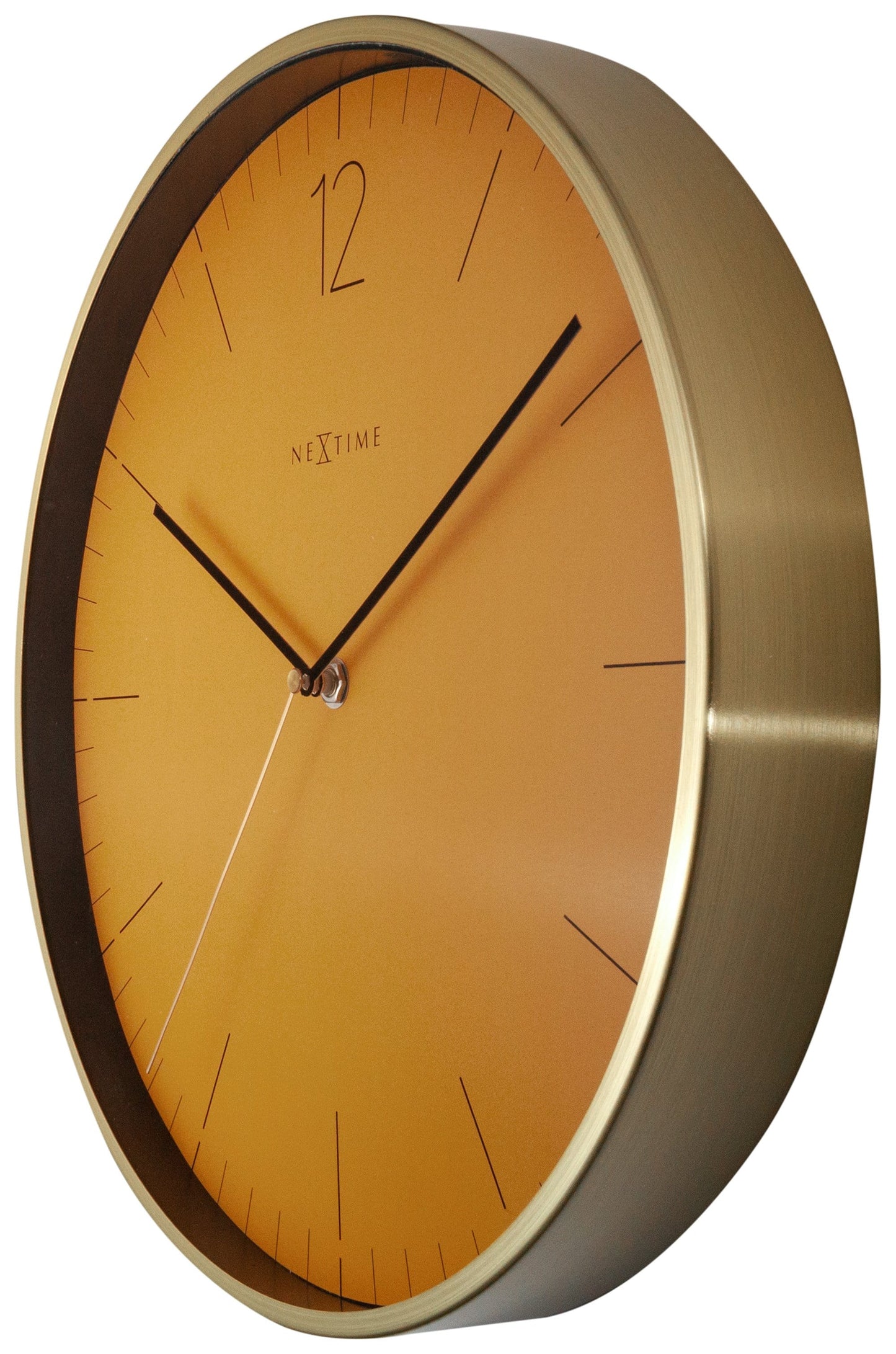 Wall clock - 34 cm - Glass / Metal - Vintage 'Essential Gold'