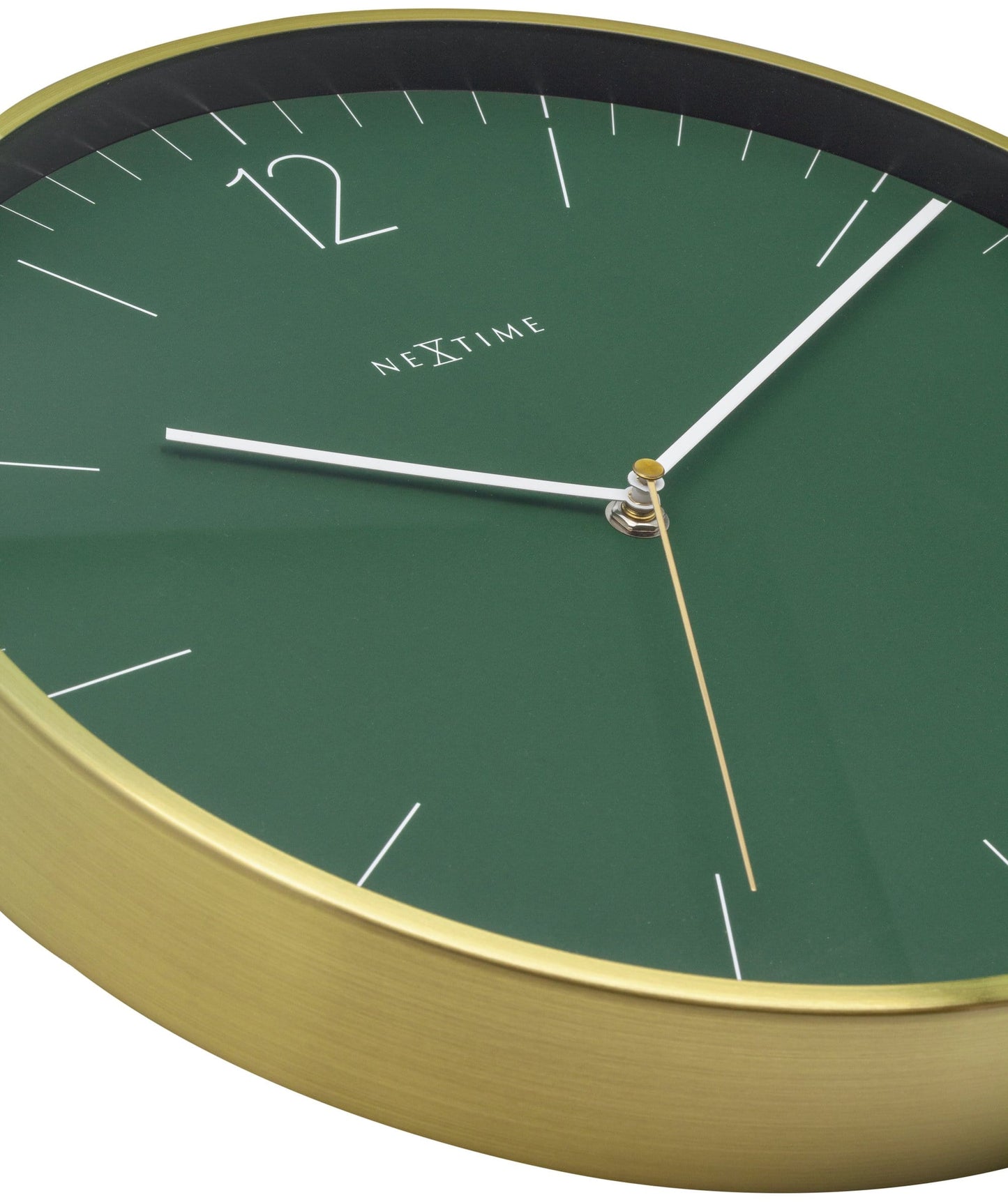 Wall clock - 34 cm - Glass / Metal - Vintage 'Essential Gold'