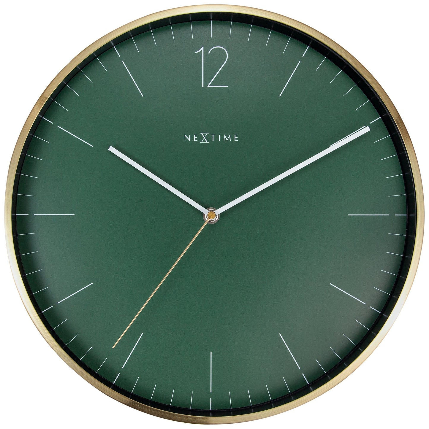 Wall clock - 34 cm - Glass / Metal - Vintage 'Essential Gold'