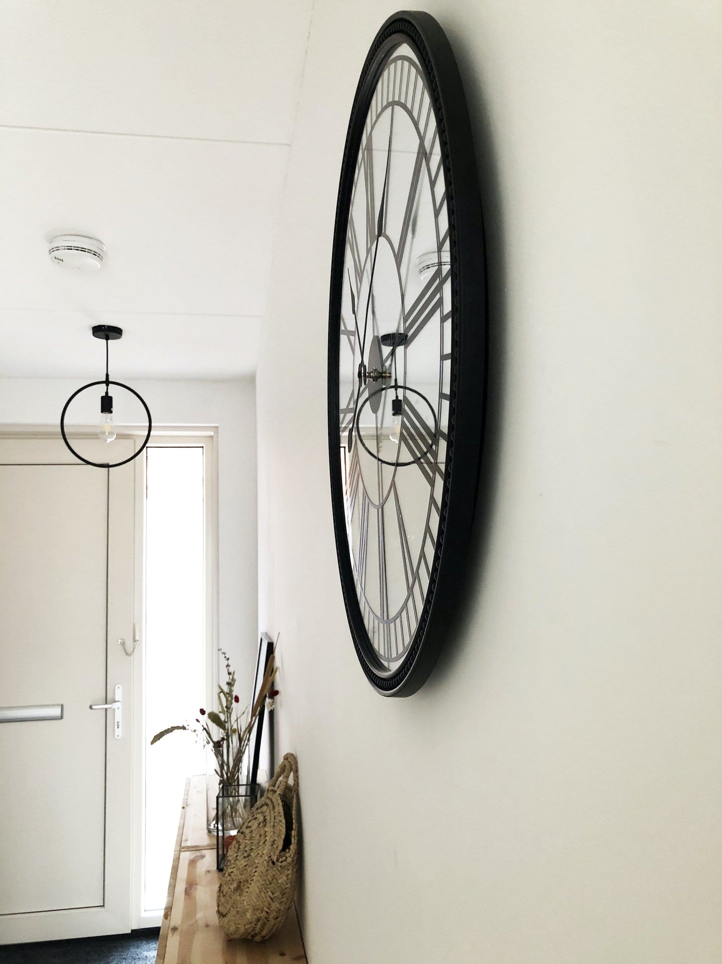 Wall clock - 56 cm - Mirror - 'Cleopatra mirror'