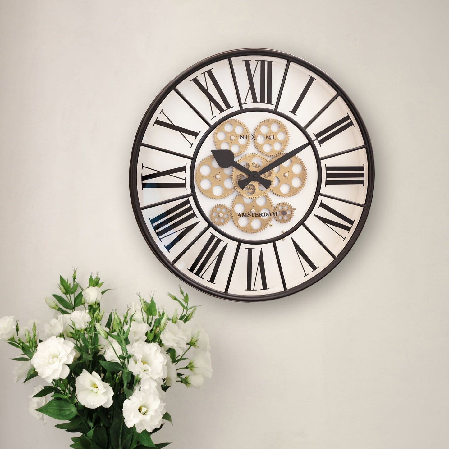 Moving Gear Clock - Large Wall Clock - 50cm - "William"