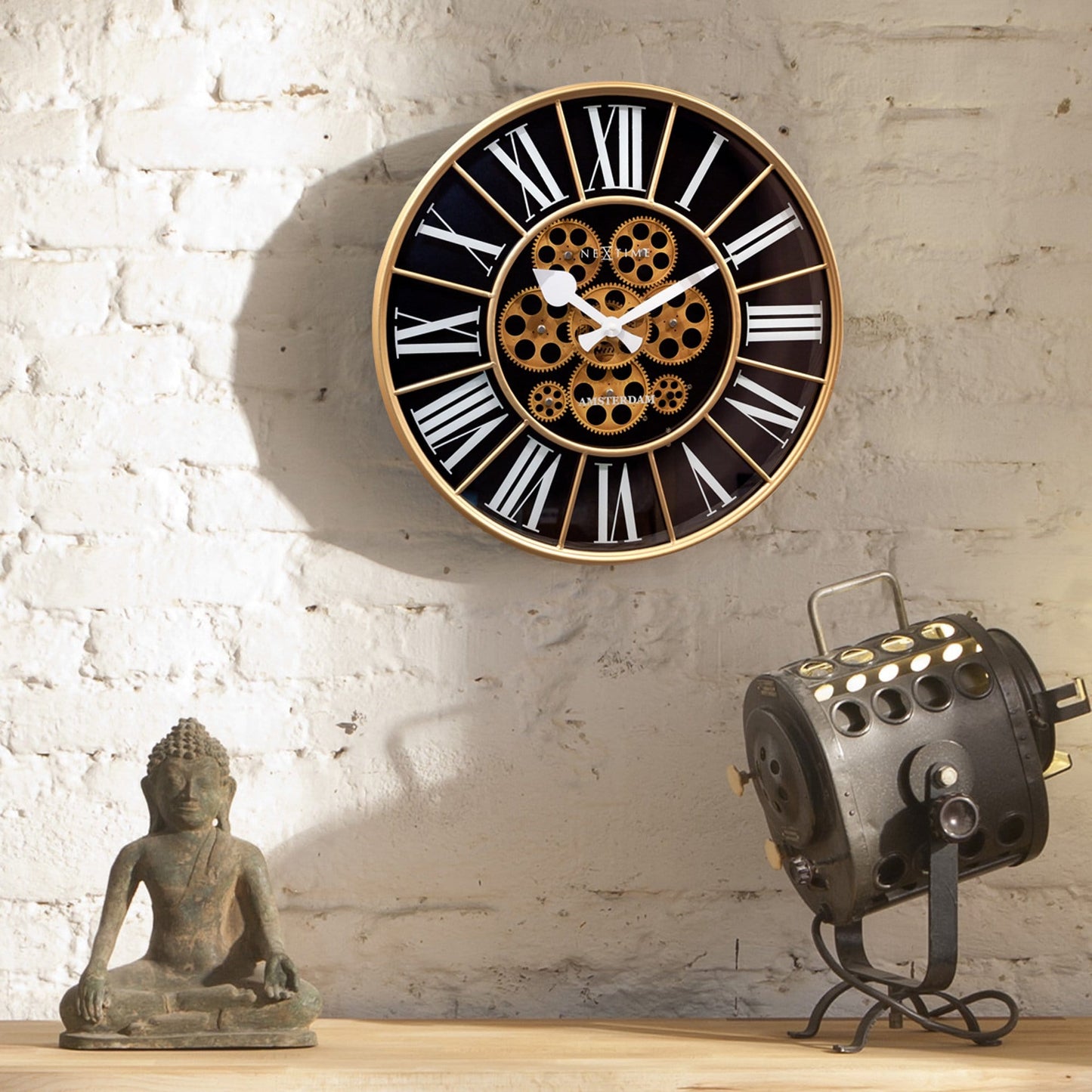 Moving Gear clock - Large Wall Clock - 50cm - "William"