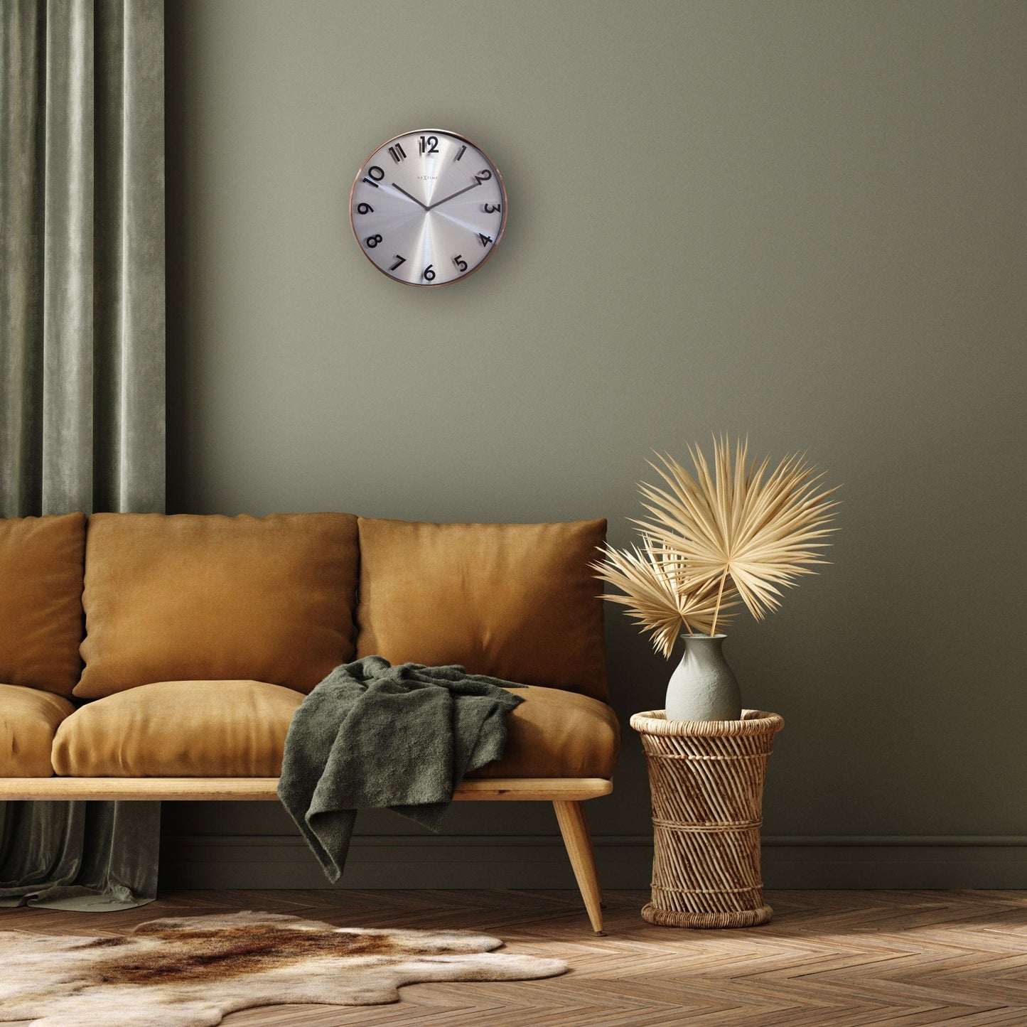 Wall clock 40cm - Silent - Metal - "Reflection"