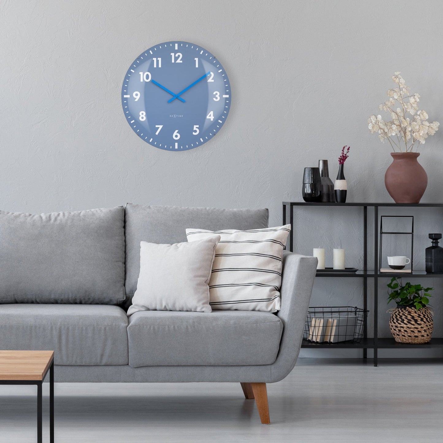 Large Wall Clock 50cm Domed Glass Lens - Silent - Glass - "Duomo 50"