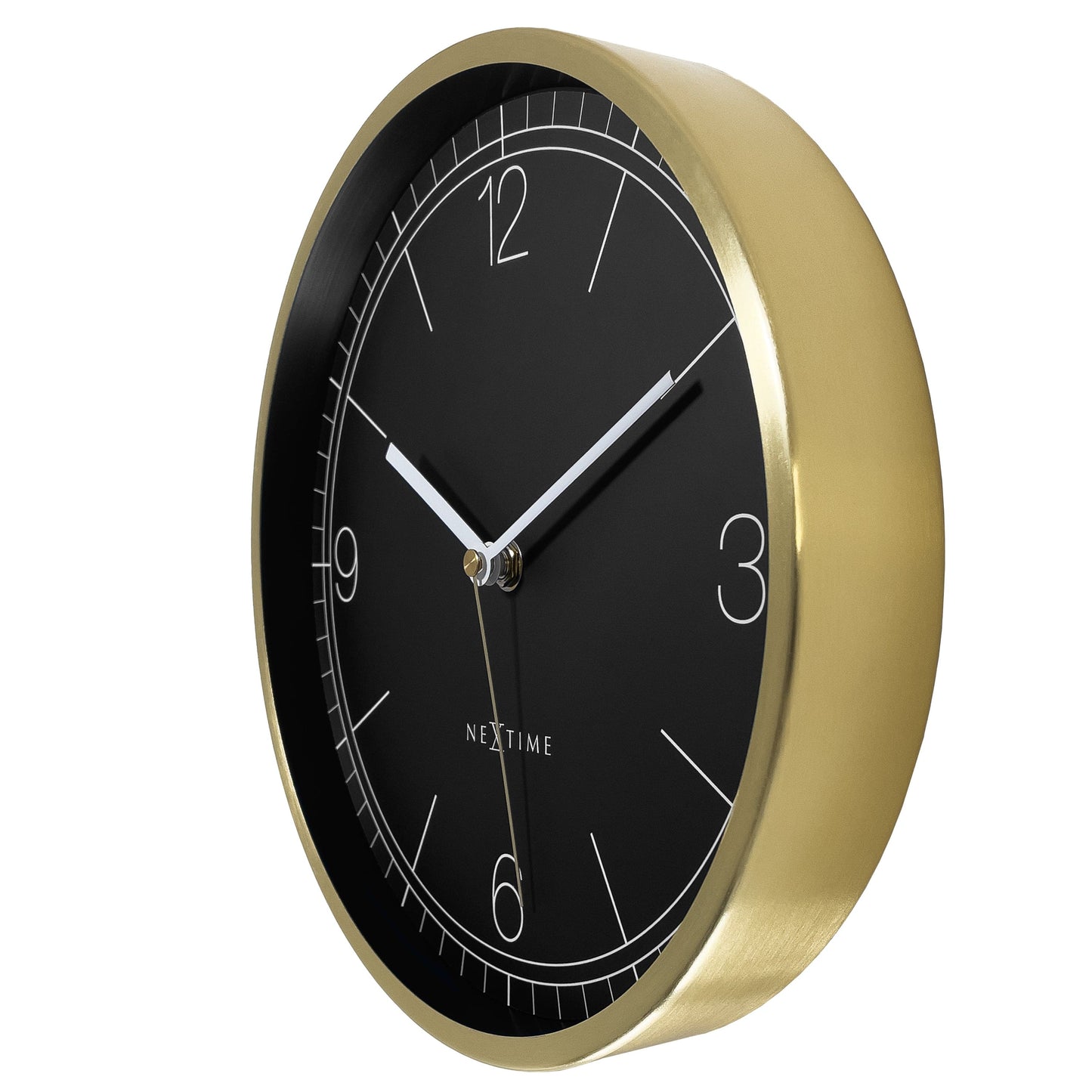 Wall clock 25cm-Silent-Green/Turquoise/White/Black-Metal-NeXtime 'Bolero'