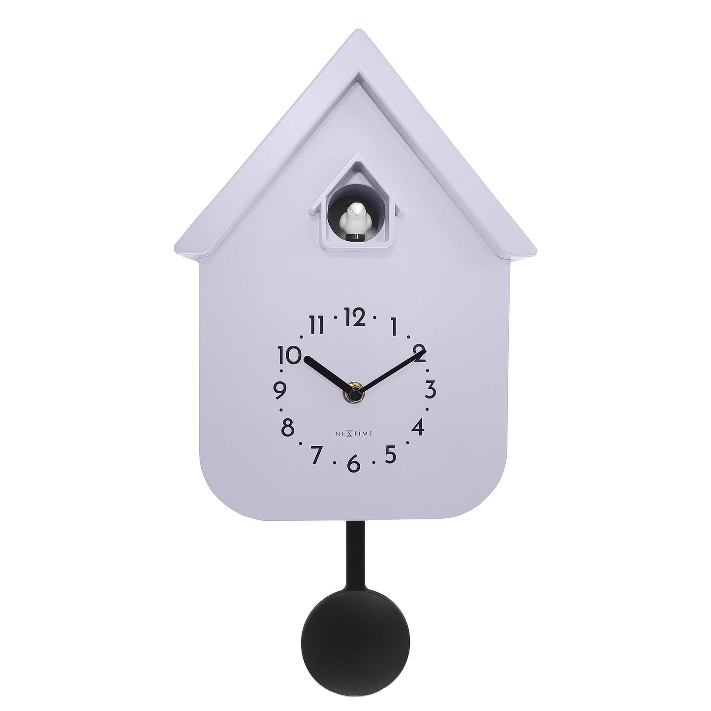 Wall clock 21.5x41.5x8.5cm - Pendulum - Cuckoo -NeXtime 'Twitter'