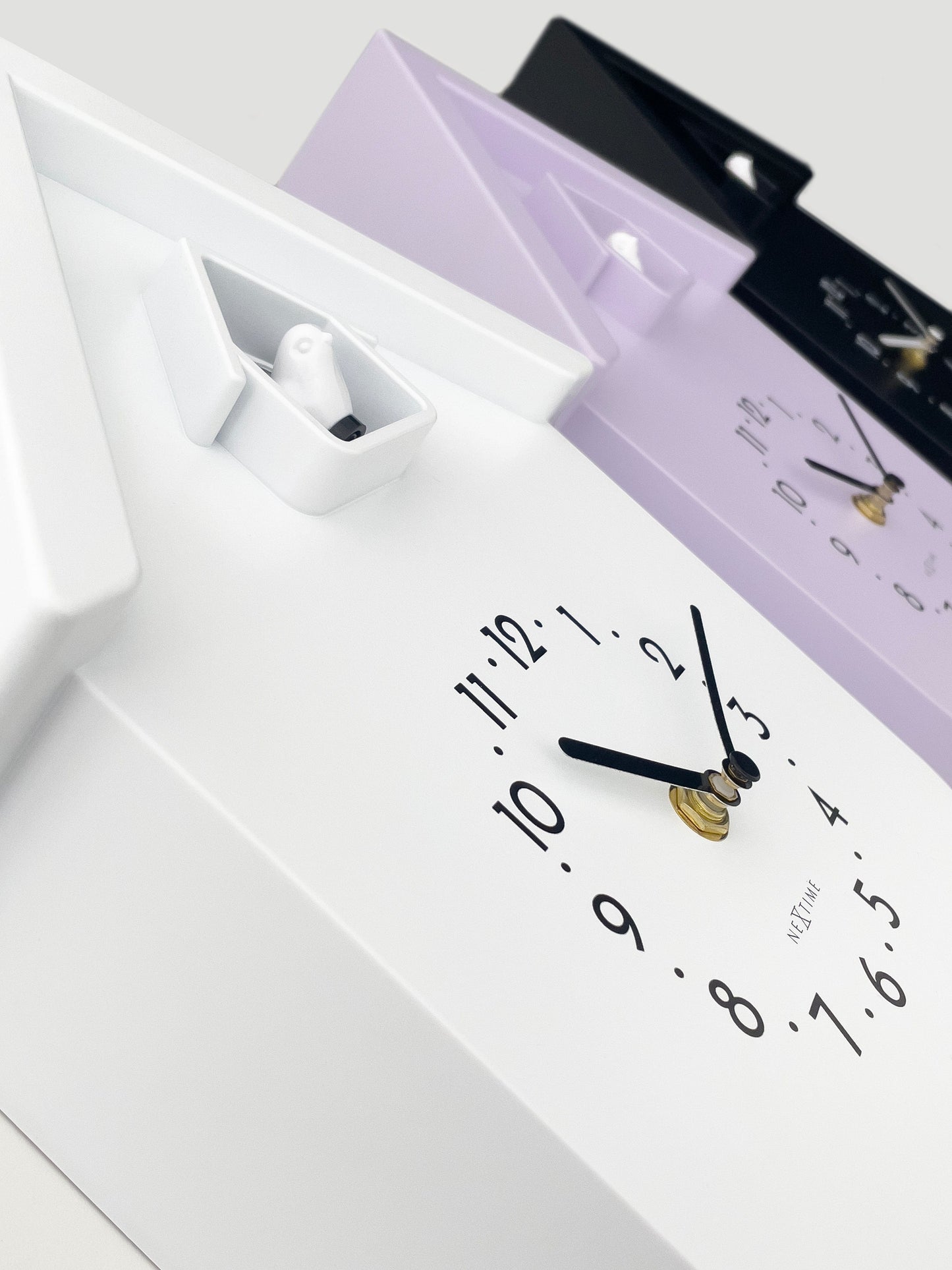 Wall clock 21.5x41.5x8.5cm - Pendulum - Cuckoo -NeXtime 'Twitter'