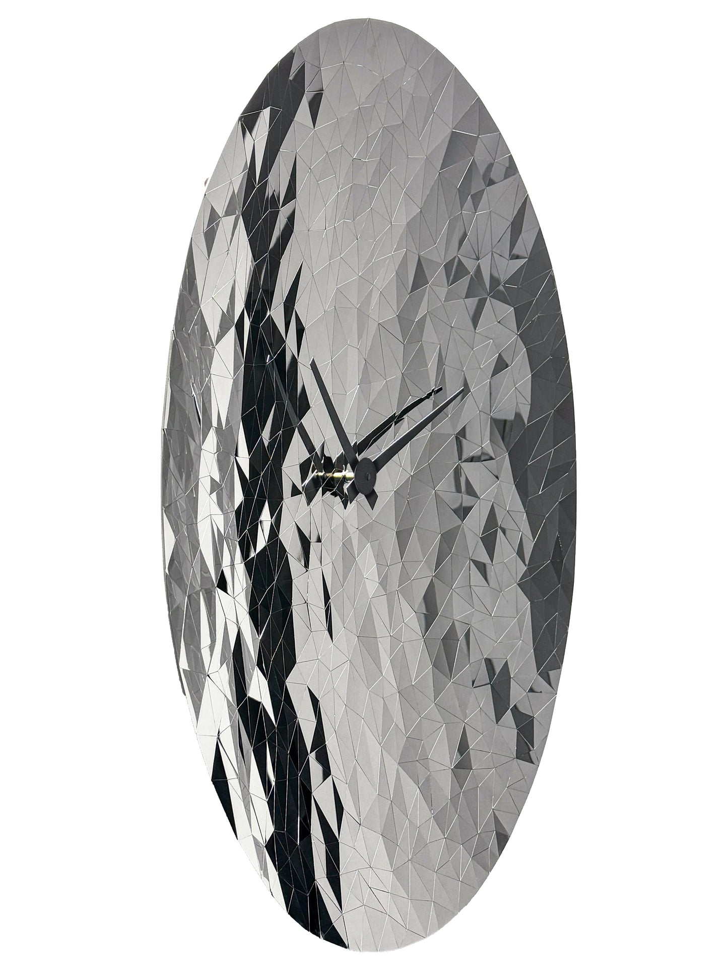 Wall clock 80cm-Silent-Chrome-Stainless Steel-NeXtime 'Fragments'