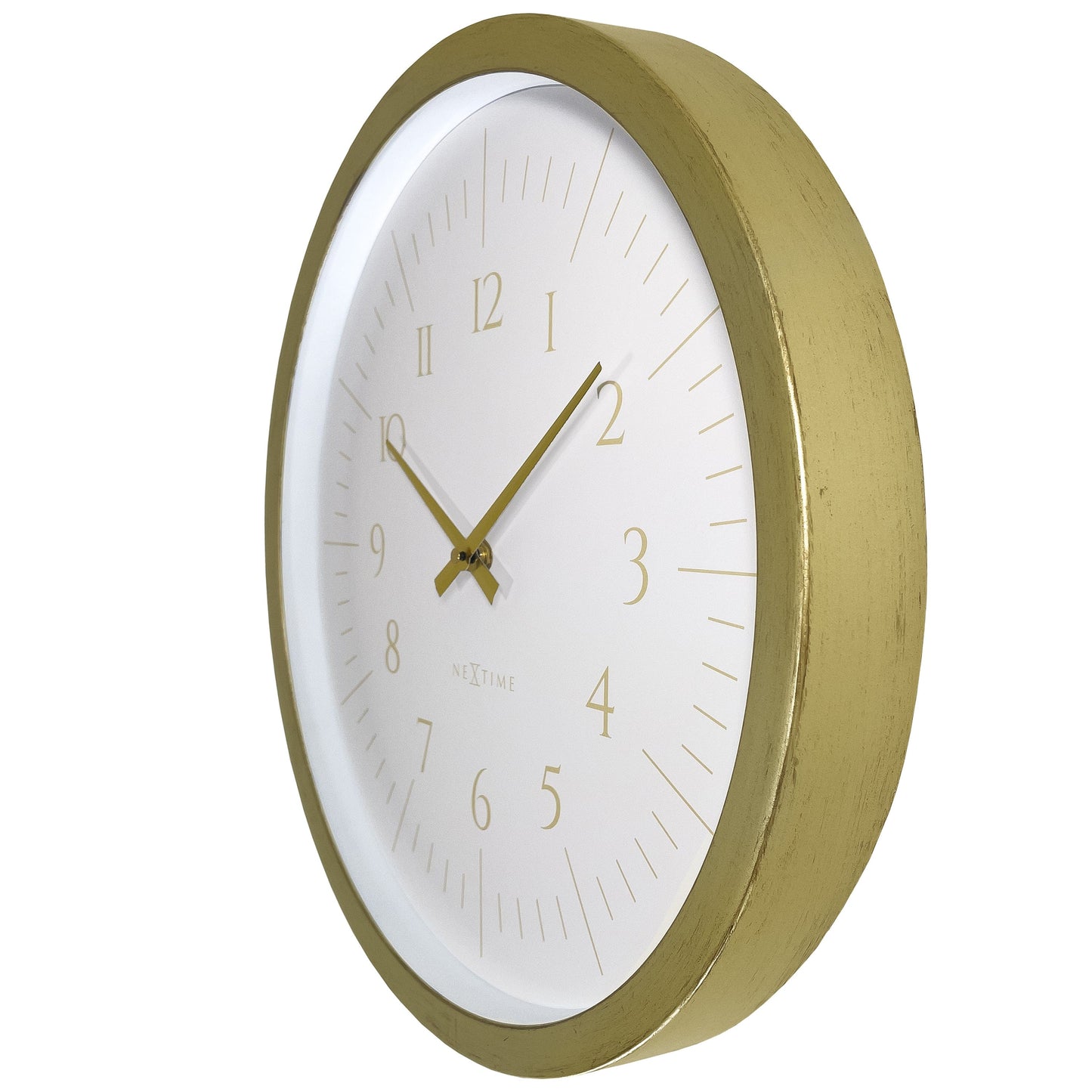 Wall clock 40cm-Black/White-Plastic-NeXtime 'Galaxy'