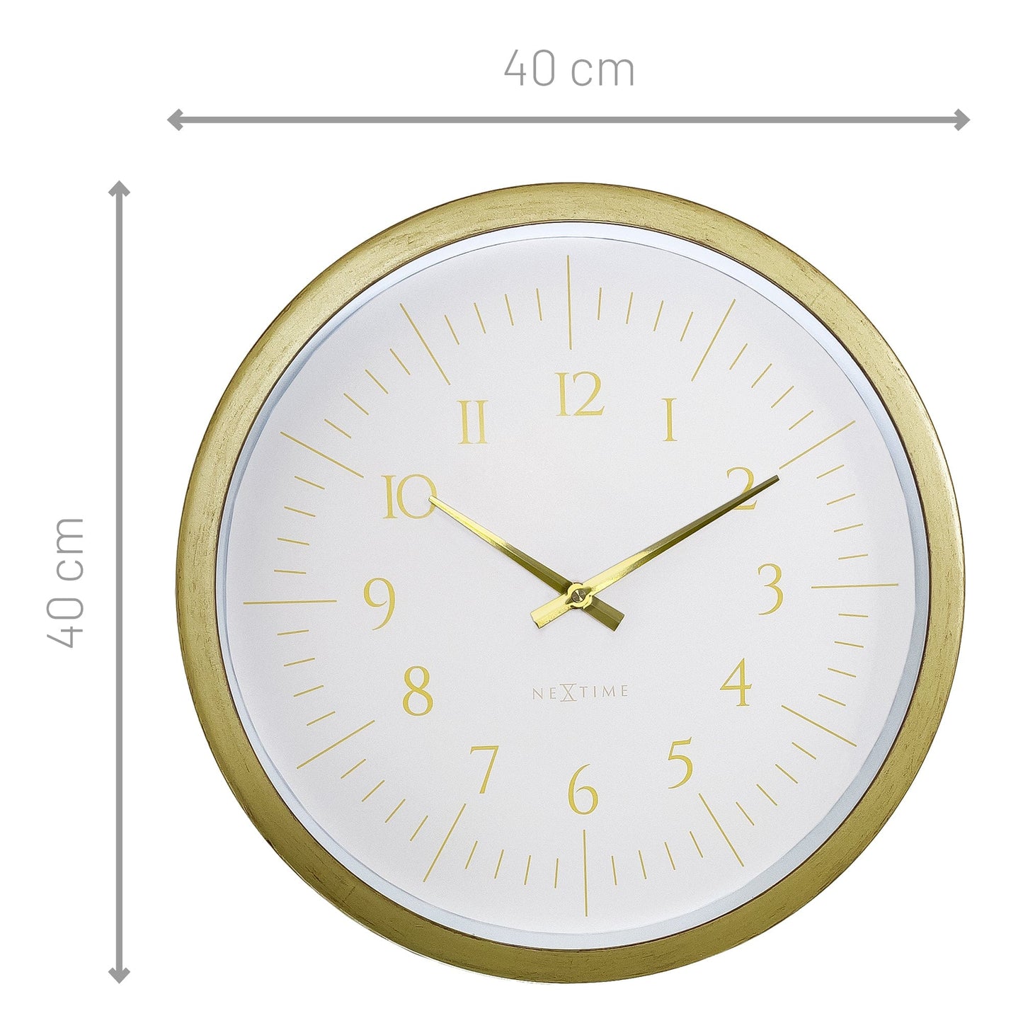 Wall clock 40cm-Black/White-Plastic-NeXtime 'Galaxy'