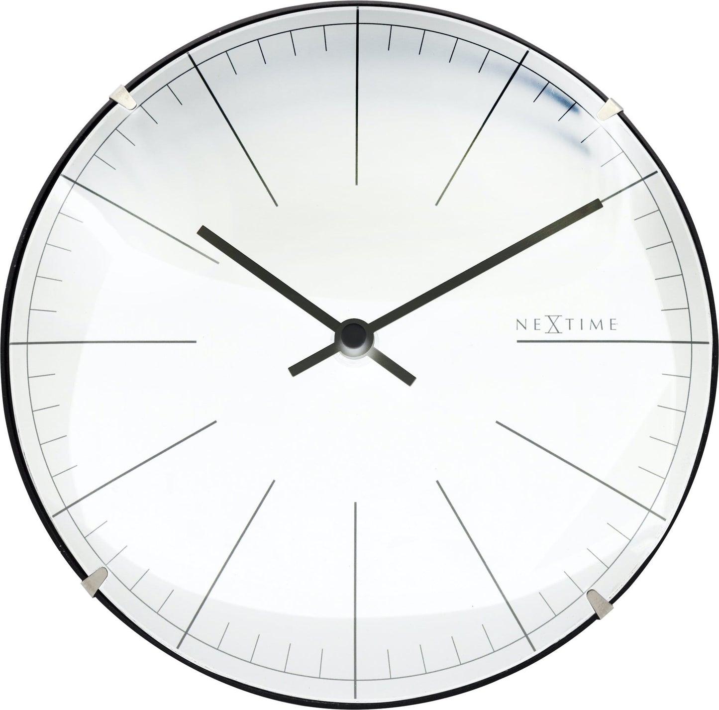 Wall clock/ Table clock- 20 cm- Glass - Dome Shaped Glass- 'Big Stripe Mini Dome'