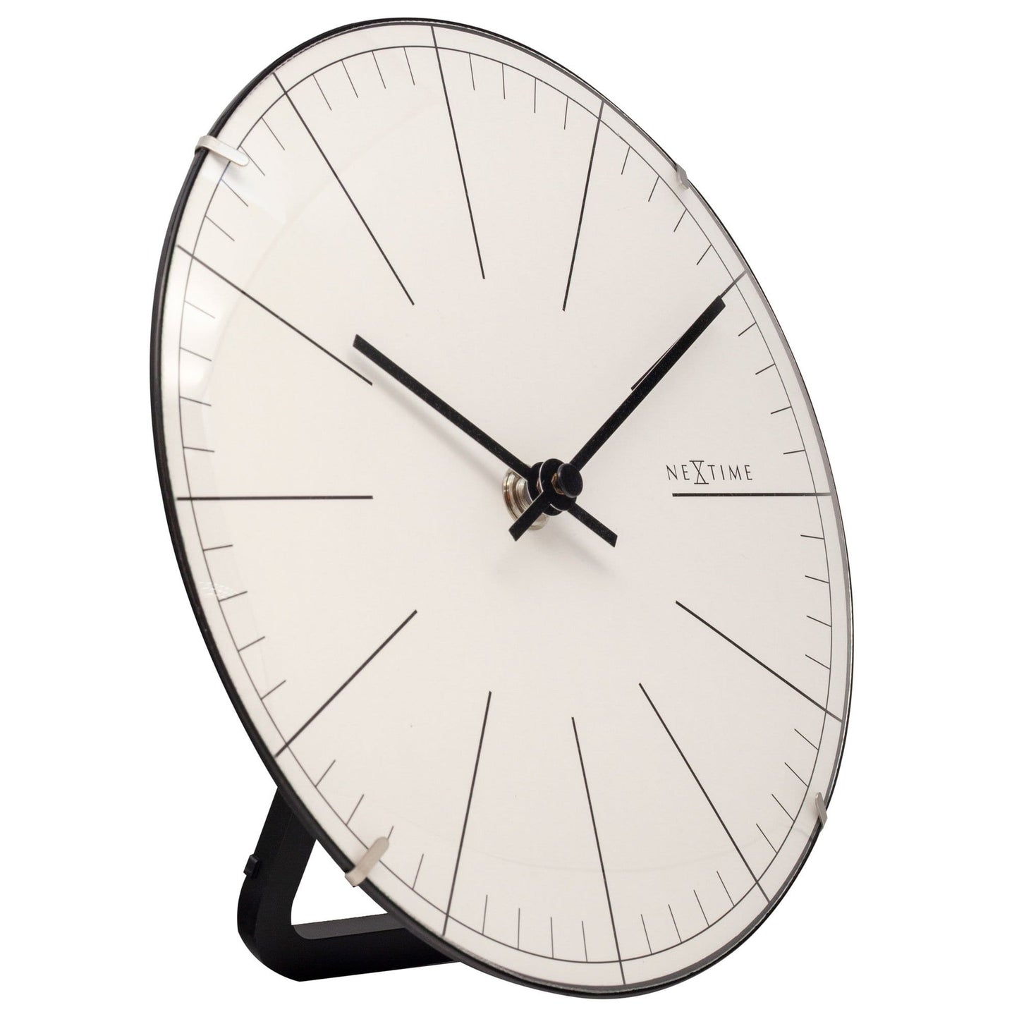 Wall clock/ Table clock- 20 cm- Glass - Dome Shaped Glass- 'Big Stripe Mini Dome'