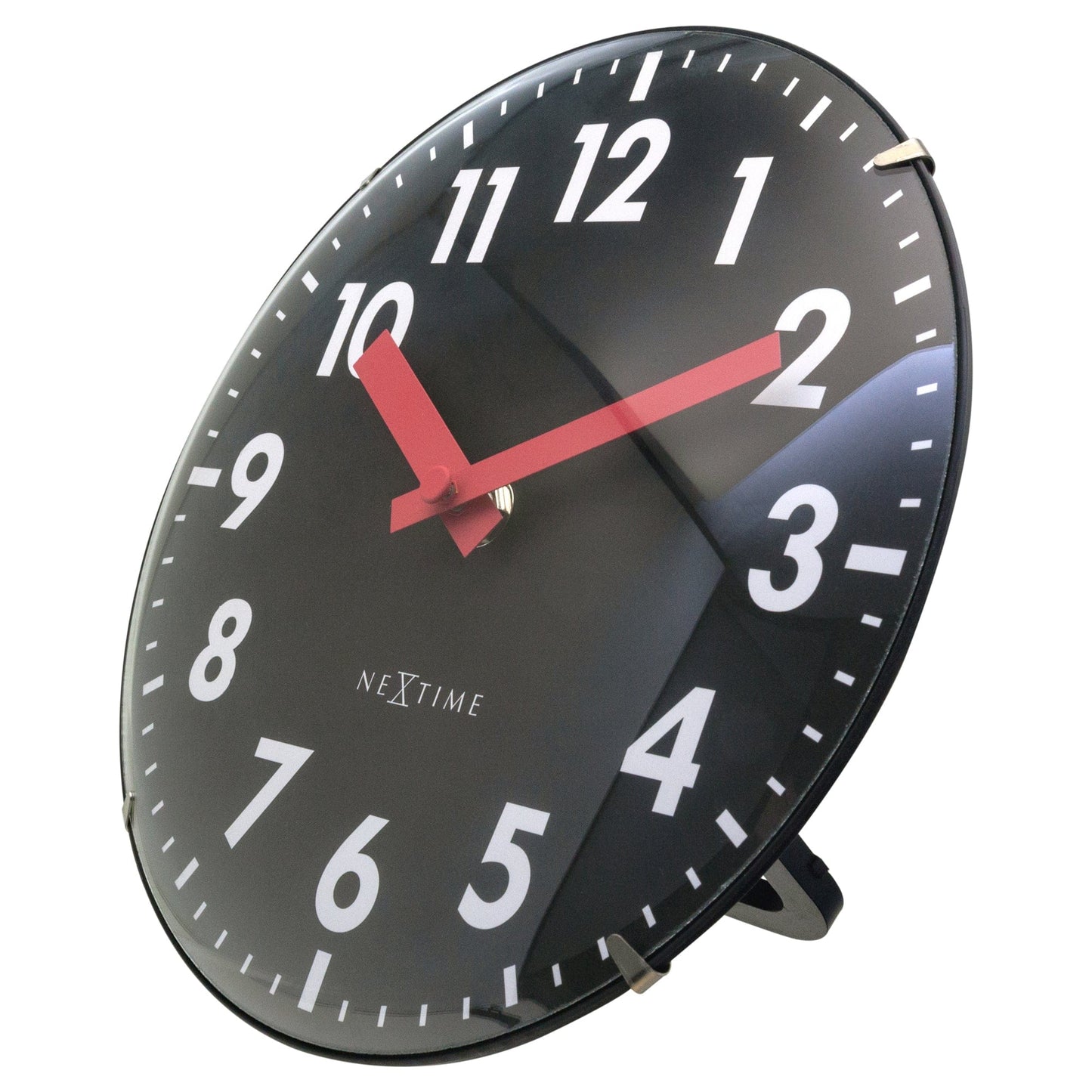 Table/Wall clock 20cm - Domed glass lens - Silent - Glass - "Duomo Mini"