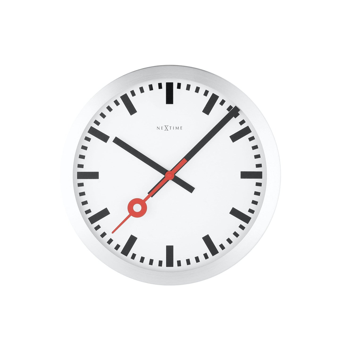 Wall clock/Table clock - Aluminum - 'Station Stripe'