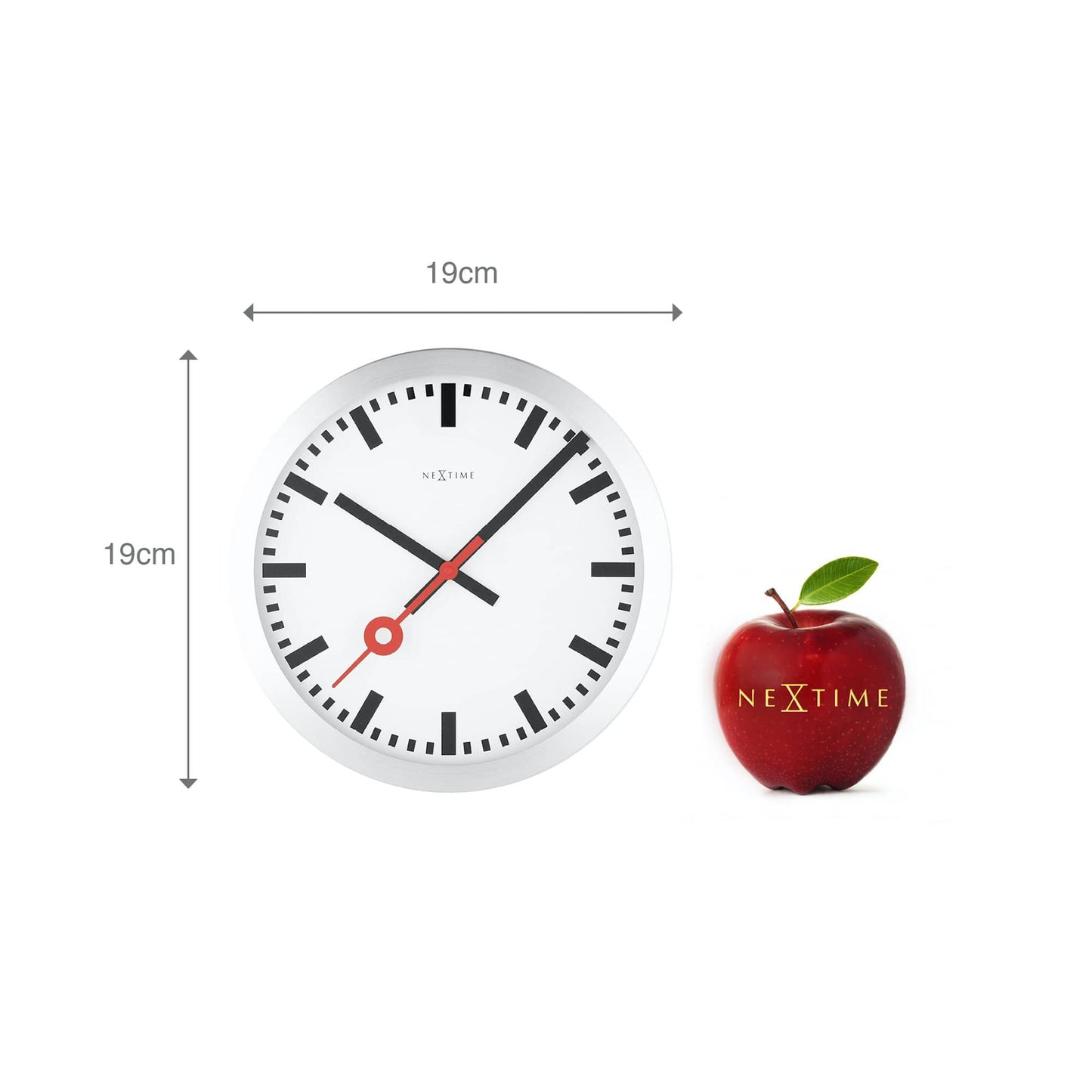 Wall clock/Table clock - Aluminum - 'Station Stripe'