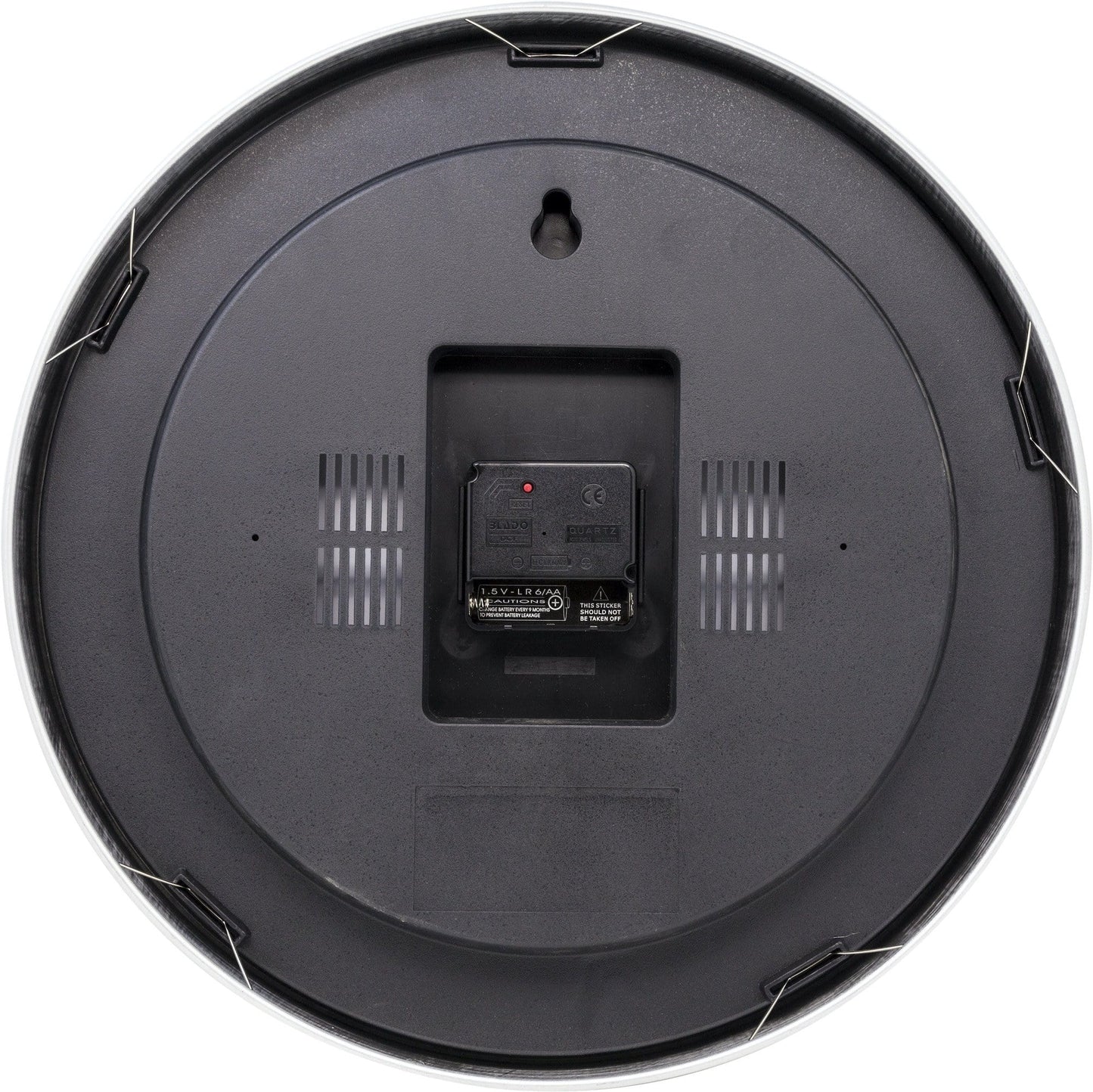Wall clock - 35 cm - Aluminum - 'Station Radio Controlled (DCF) Numbers'
