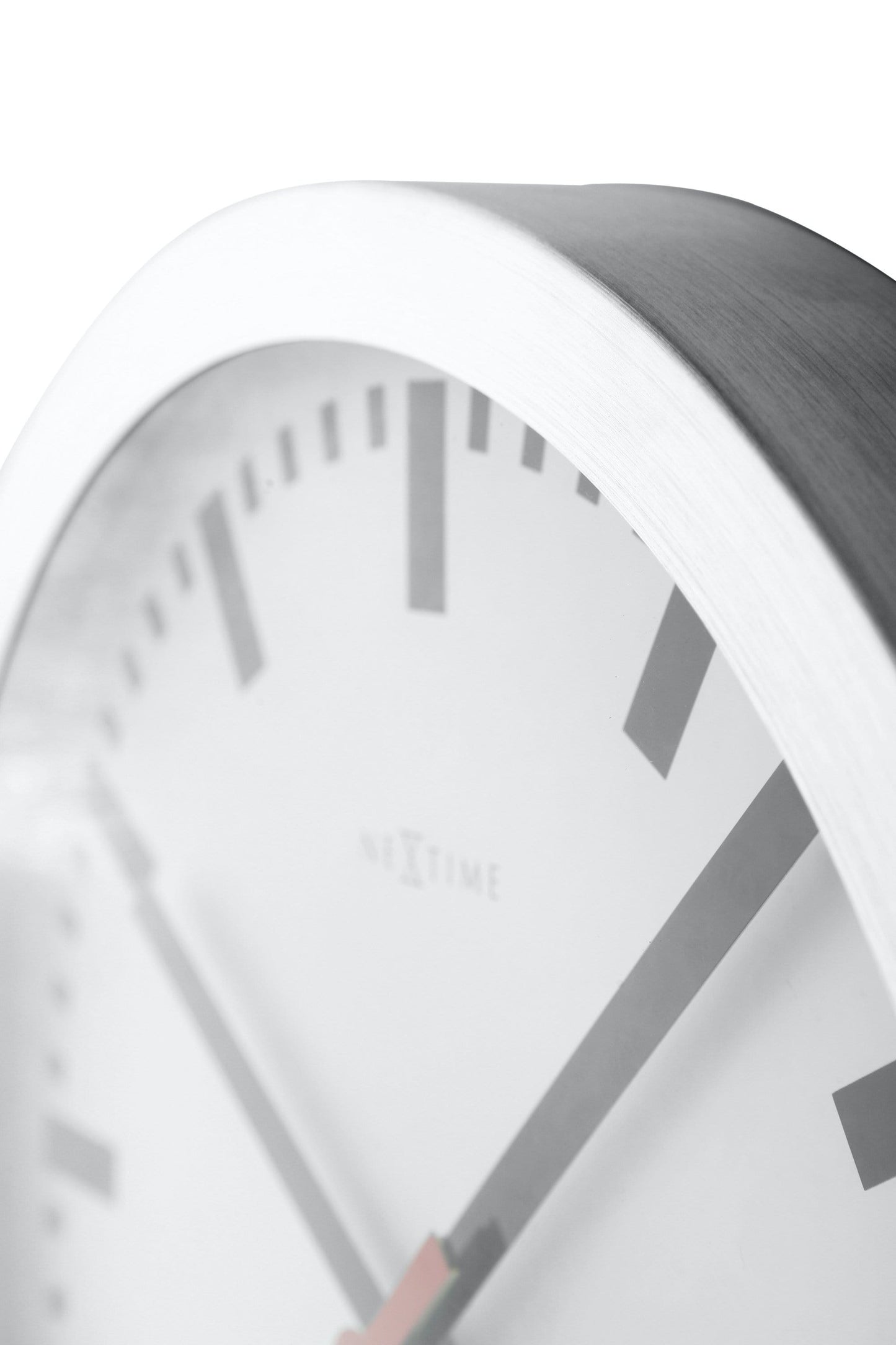 Wall clock/Table clock - Aluminum - 'Station Stripe'