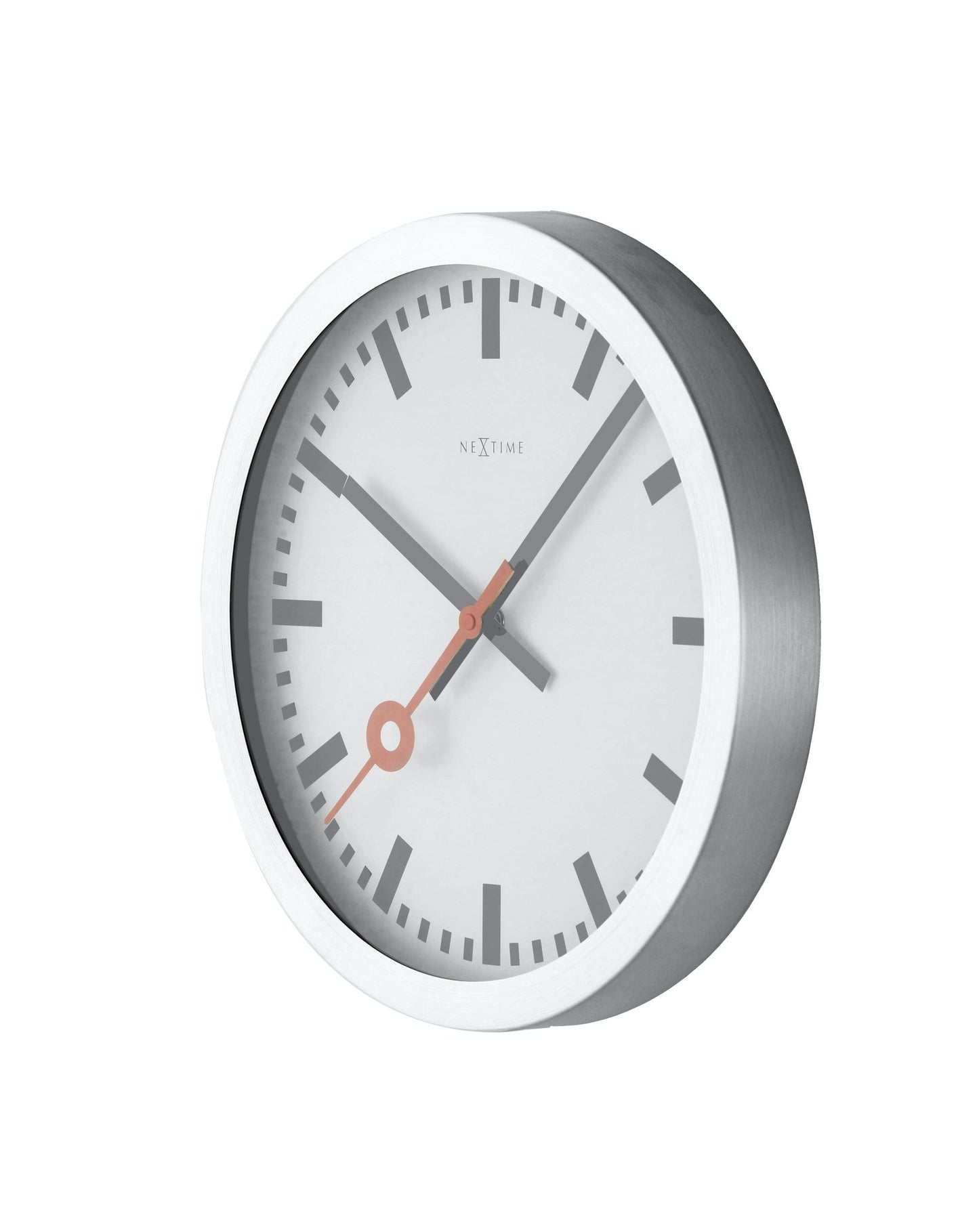 Wall clock/Table clock - Aluminum - 'Station Stripe'