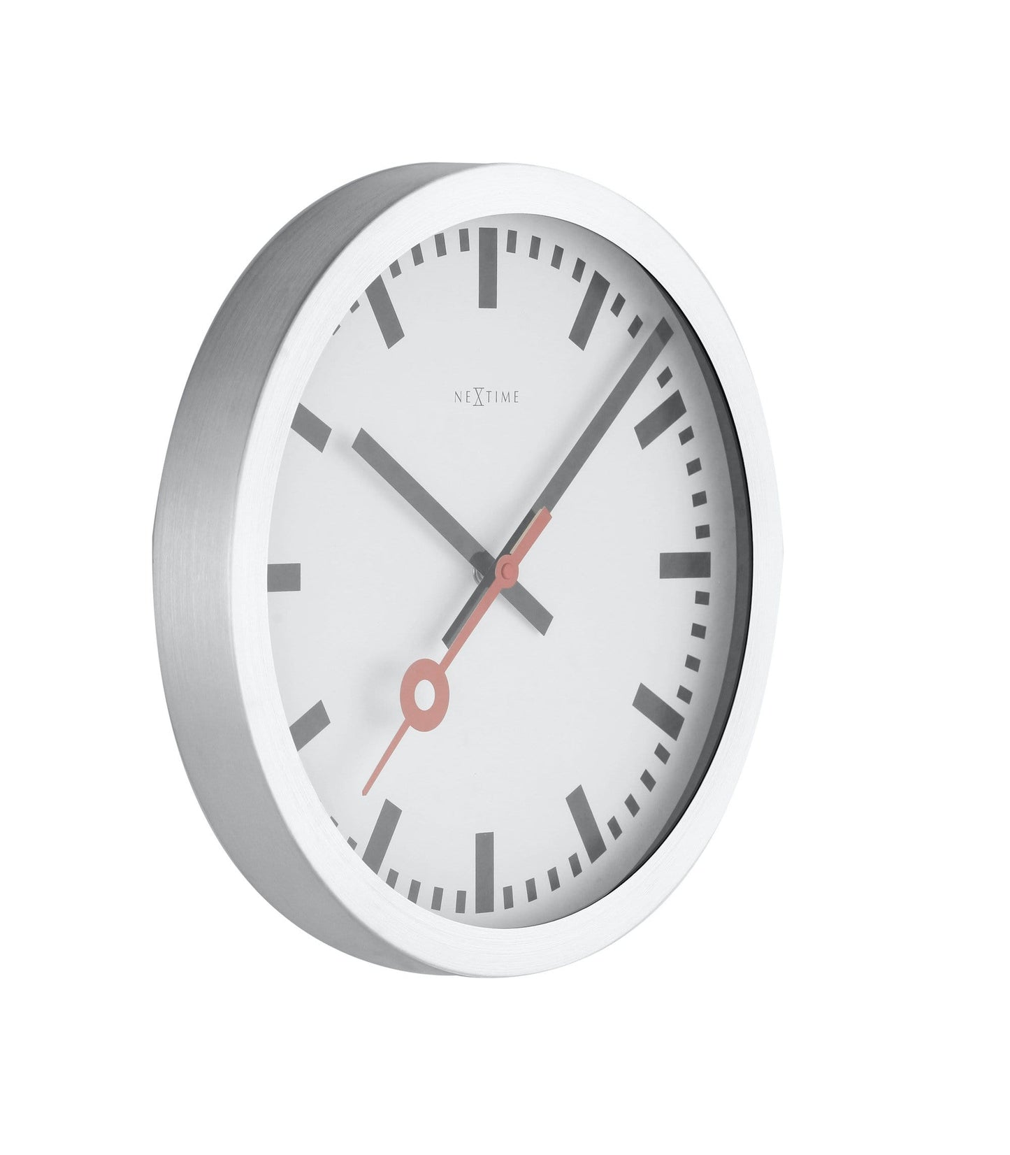 Wall clock/Table clock - Aluminum - 'Station Stripe'