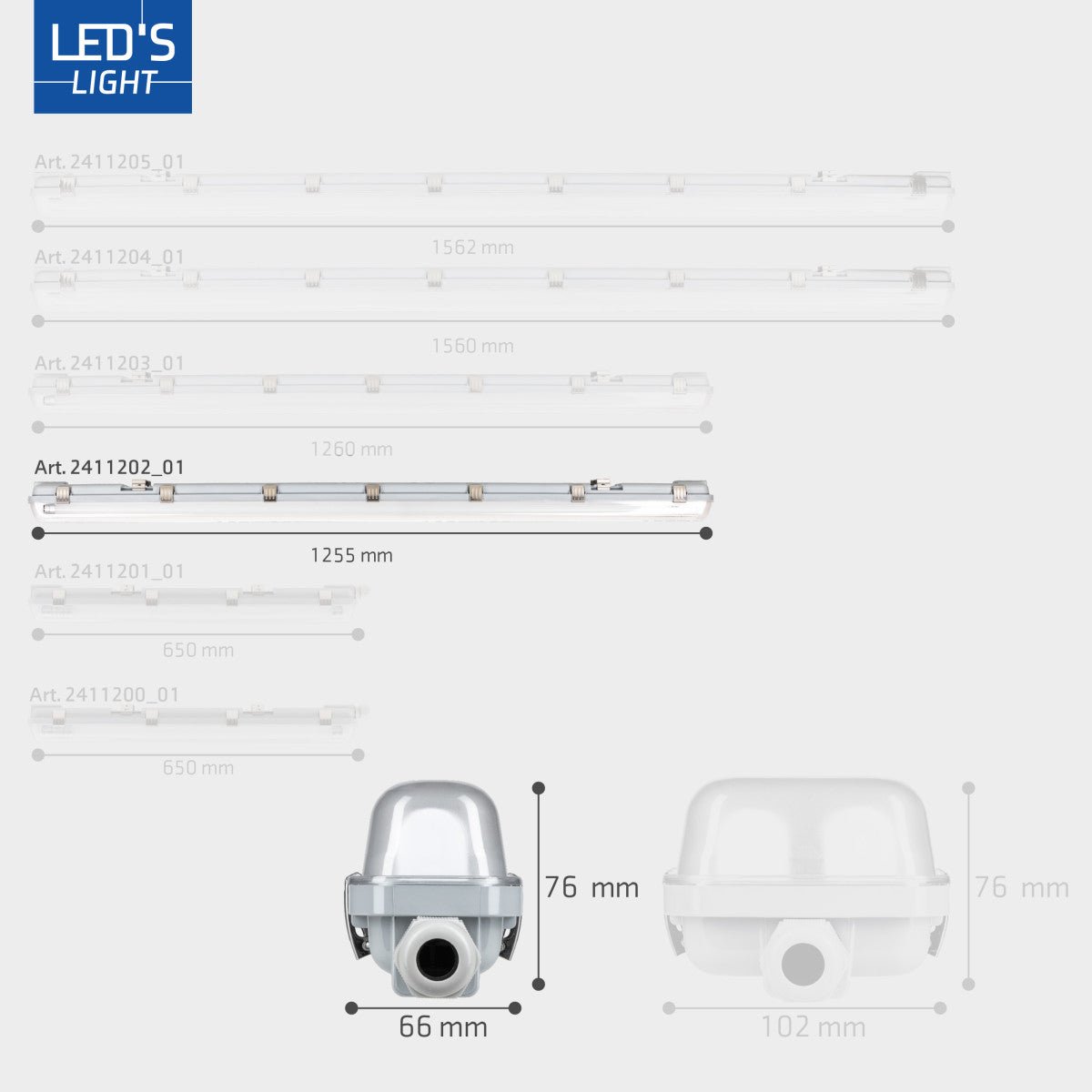 2 PACK - LED's Light Complete LED TL lamp met LED buis 120 cm - Binnen en buiten - 2130 lm - 1x11,5W - 4000K