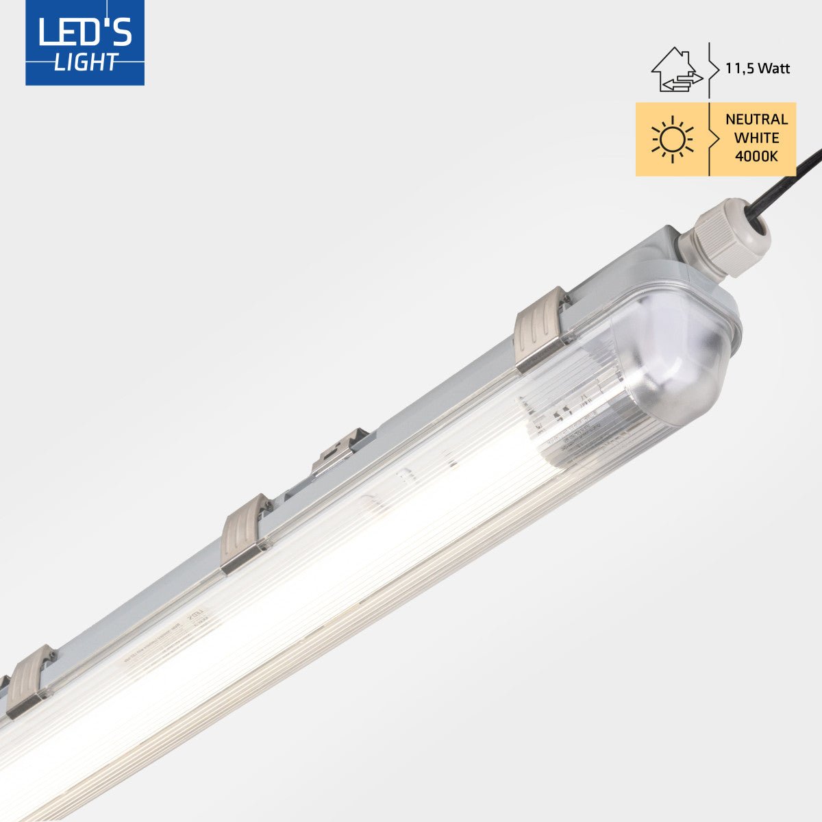 2 PACK - LED's Light Complete LED TL lamp met LED buis 120 cm - Binnen en buiten - 2130 lm - 1x11,5W - 4000K