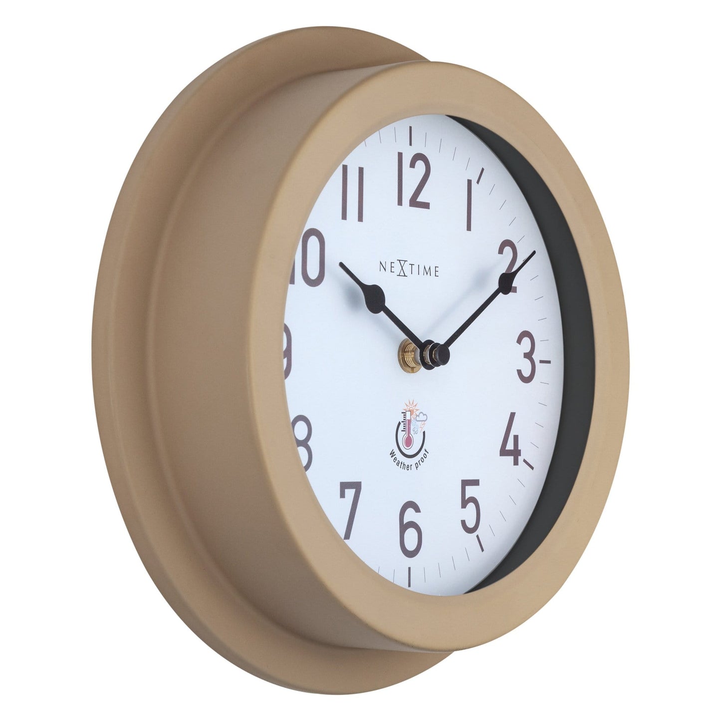Weatherproof Outdoor Wall Clock - 22cm - Metal - Galvanized Poppy
