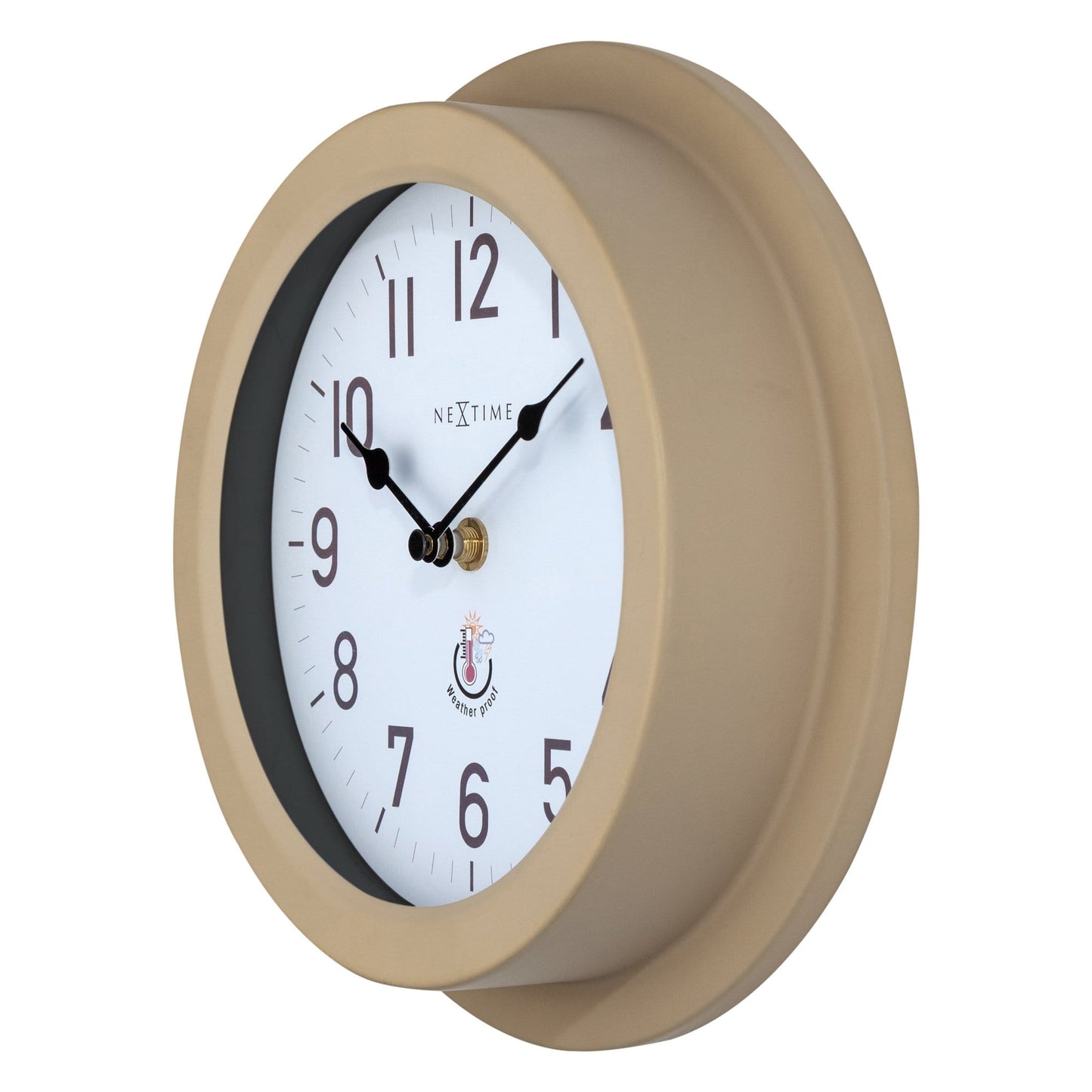 Weatherproof Outdoor Wall Clock - 22cm - Metal - Galvanized Poppy