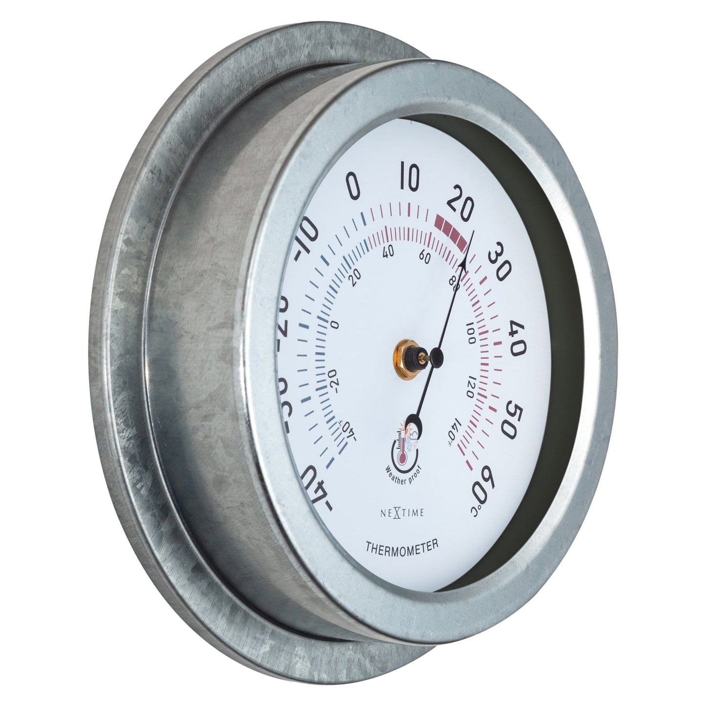Weatherproof Thermometer - 22cm - Metal - Galvanized Lily