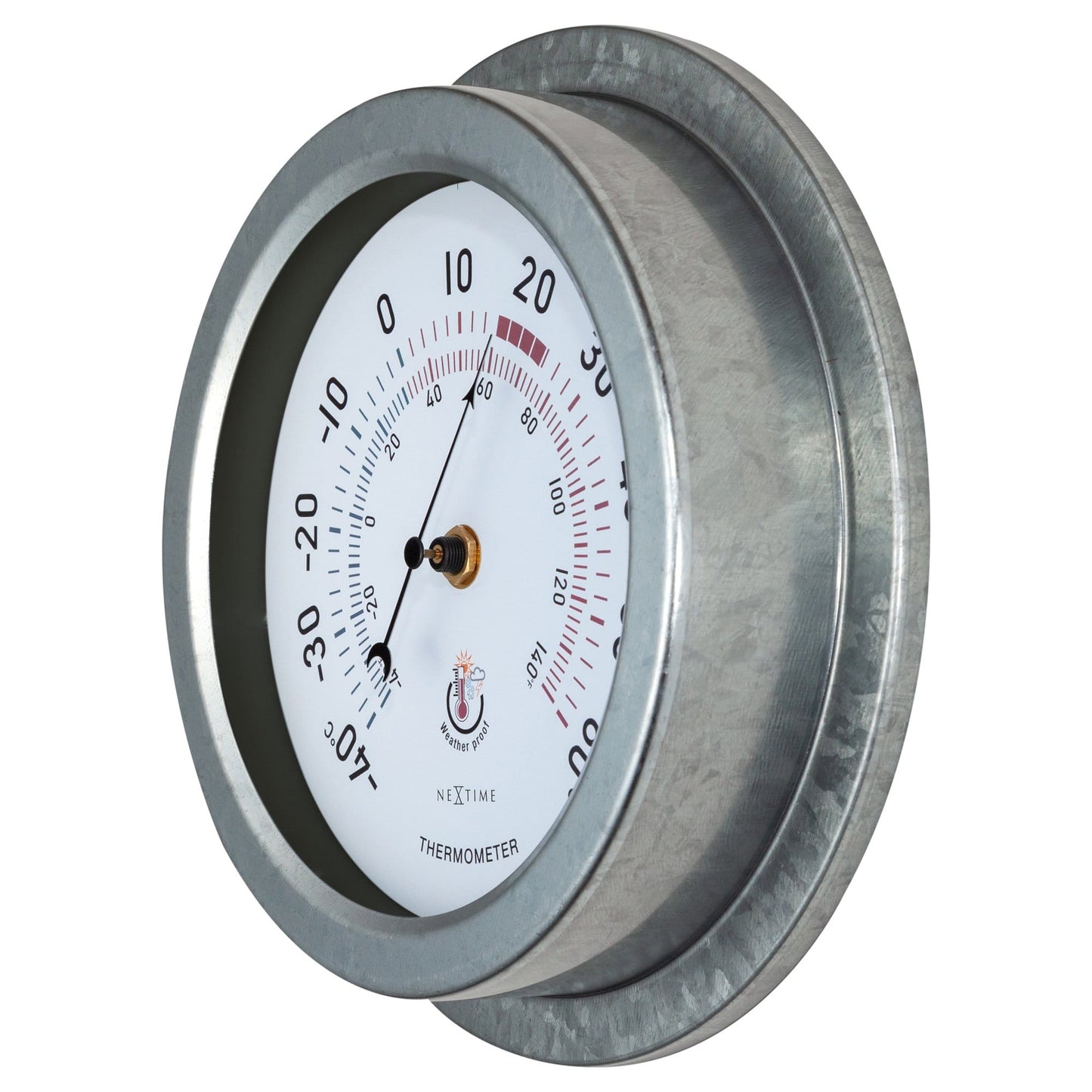 Weatherproof Thermometer - 22cm - Metal - Galvanized Lily