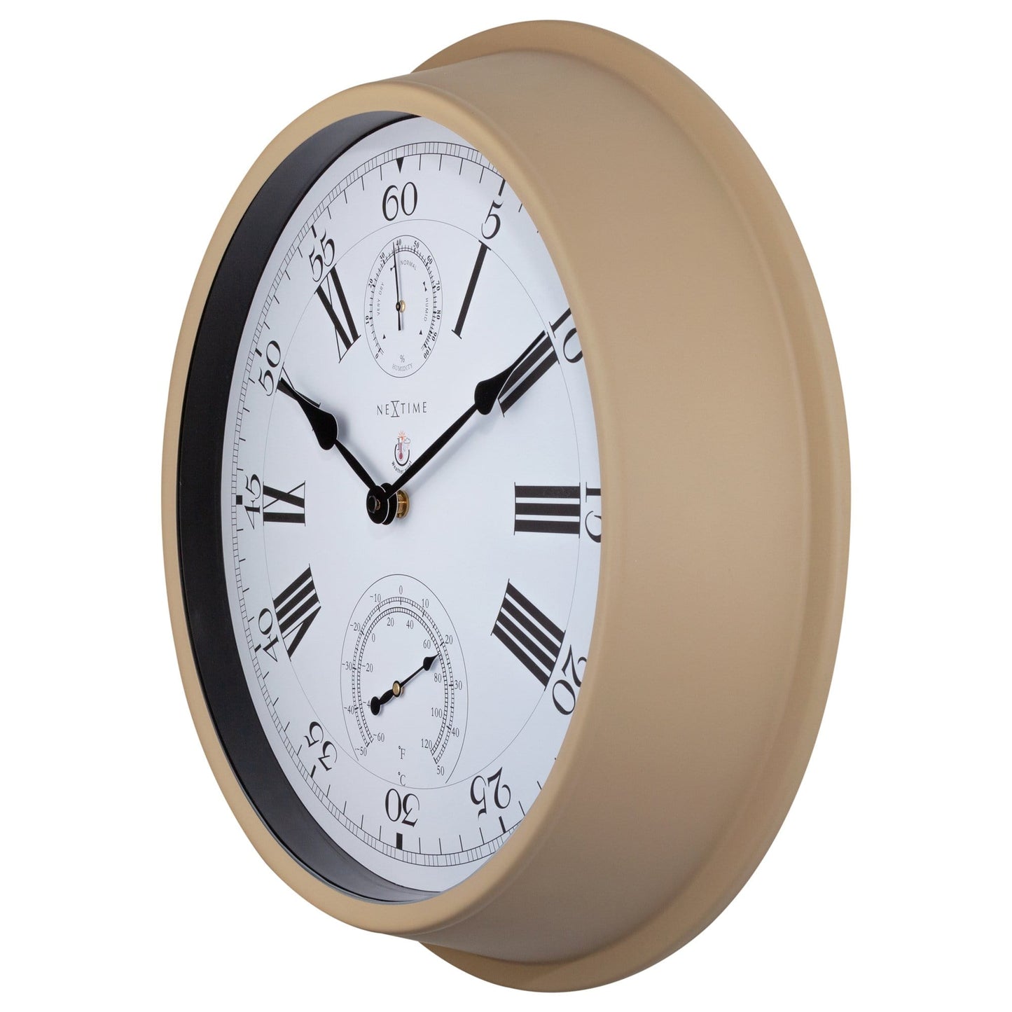 Weatherstation - Wall clock - Weatherproof - 40.5 cm - Metal - Hyacinth