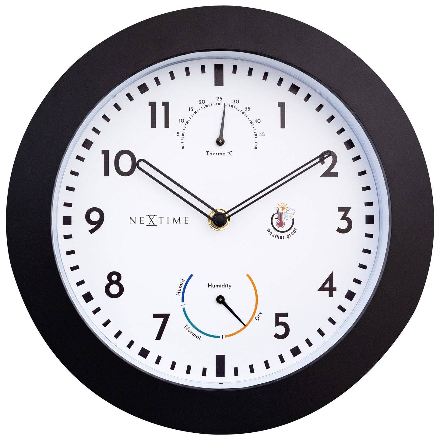 Weatherstation - Wall clock - 25.5 cm -weatherproof - Daisy